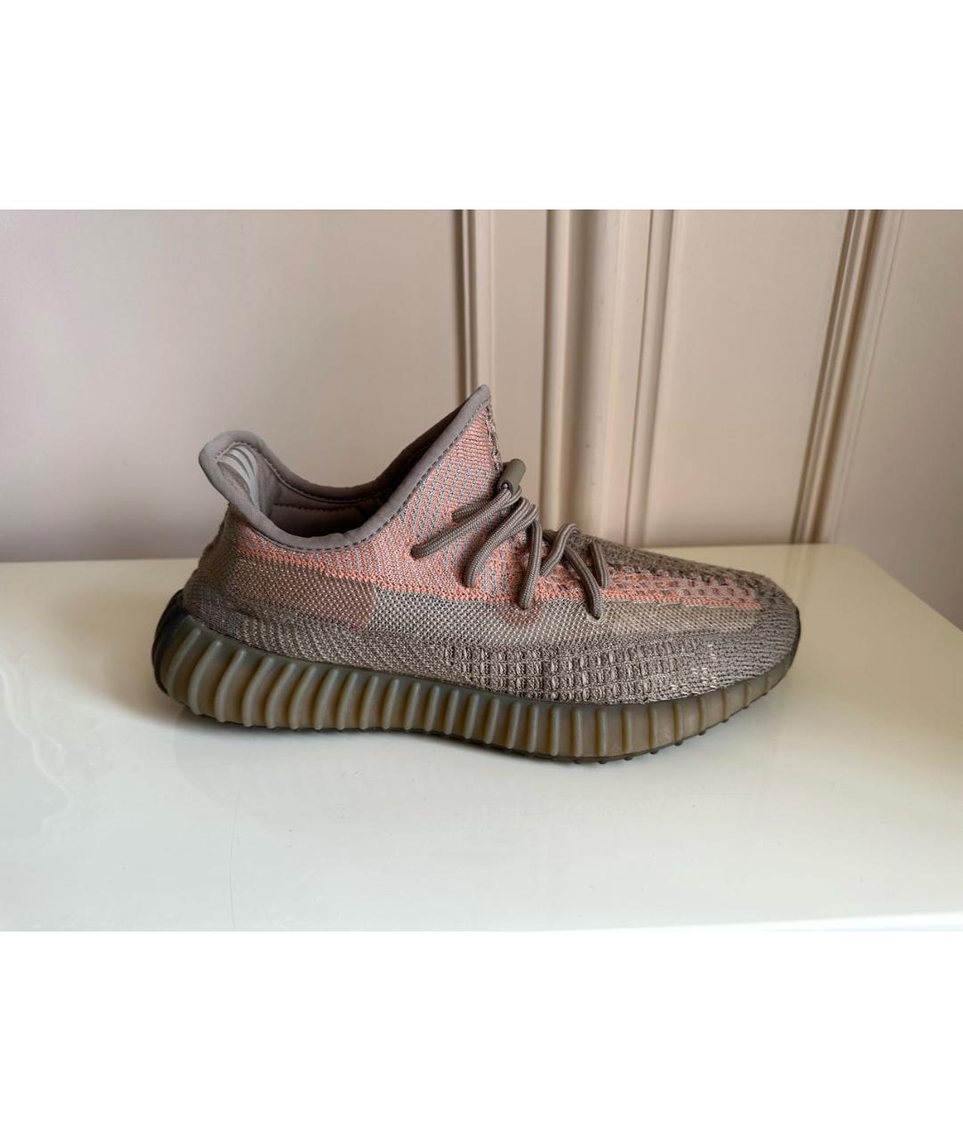 ADIDAS YEEZY Бежевые синтетические кроссовки, фото 6