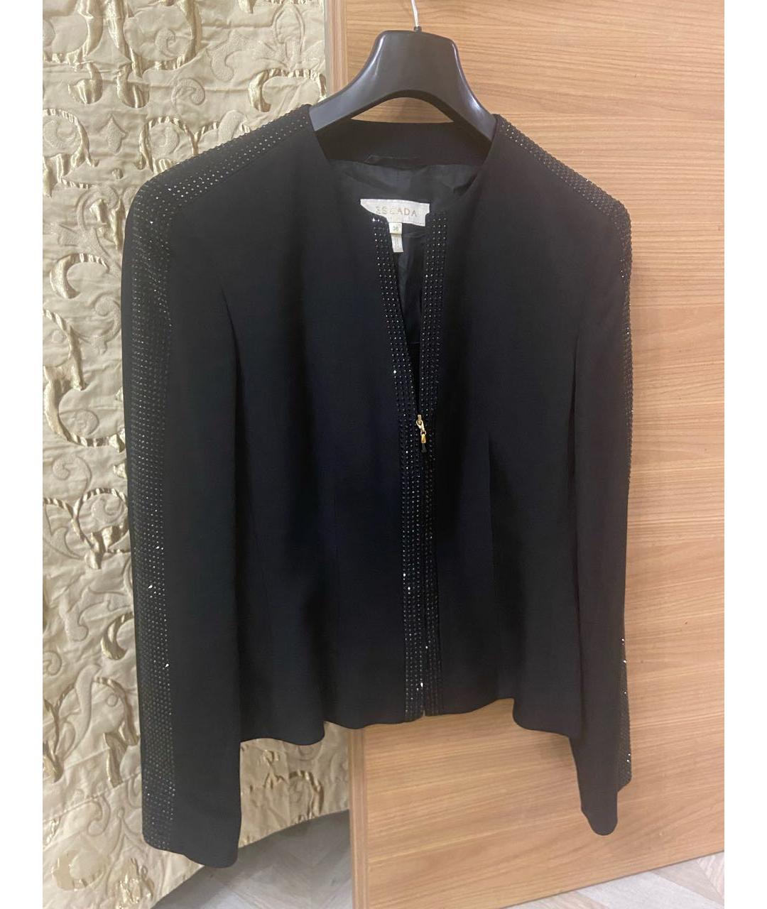 ESCADA Черный шелковый жакет/пиджак, фото 6