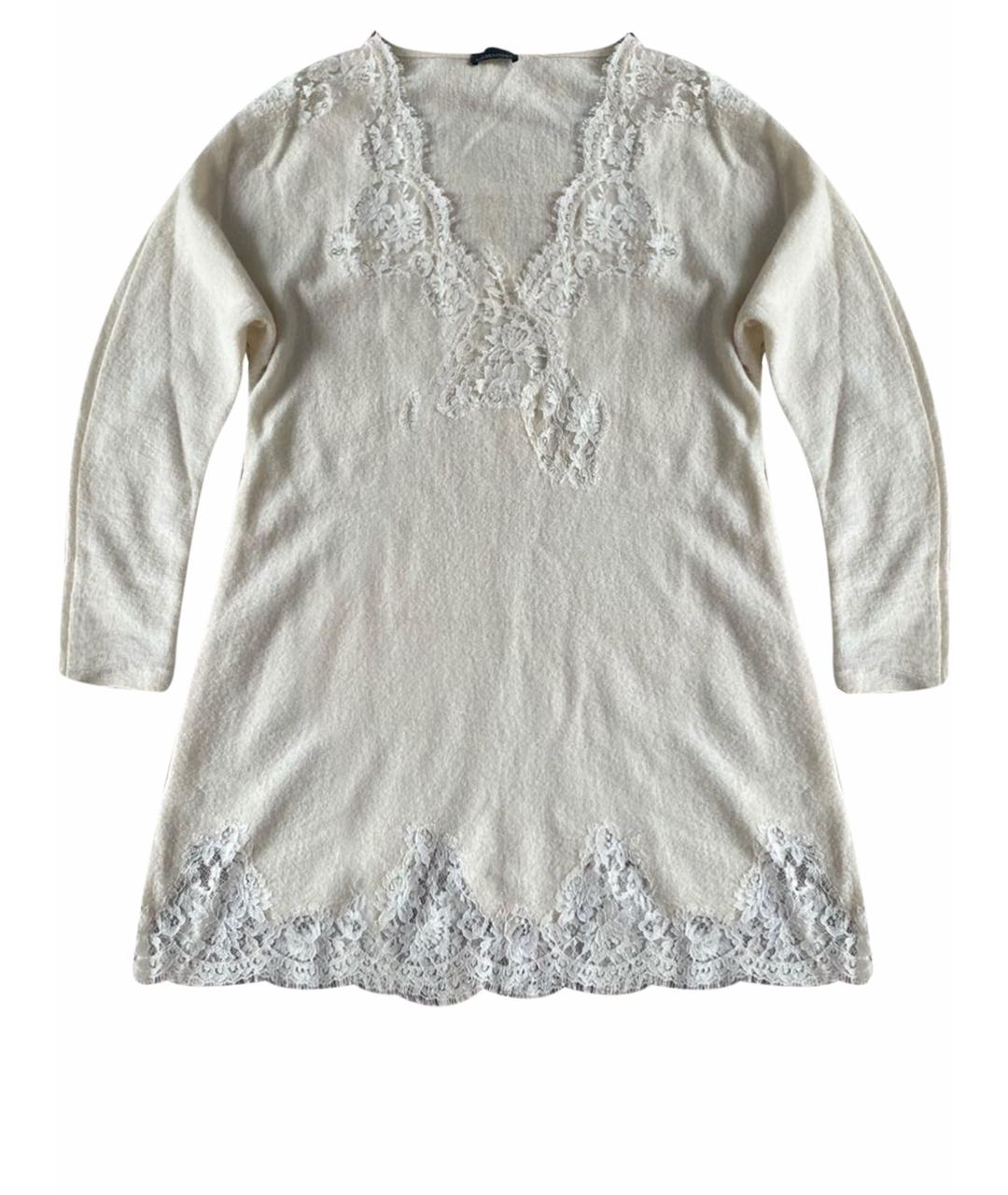 ERMANNO SCERVINO Белое шерстяное повседневное платье, фото 1