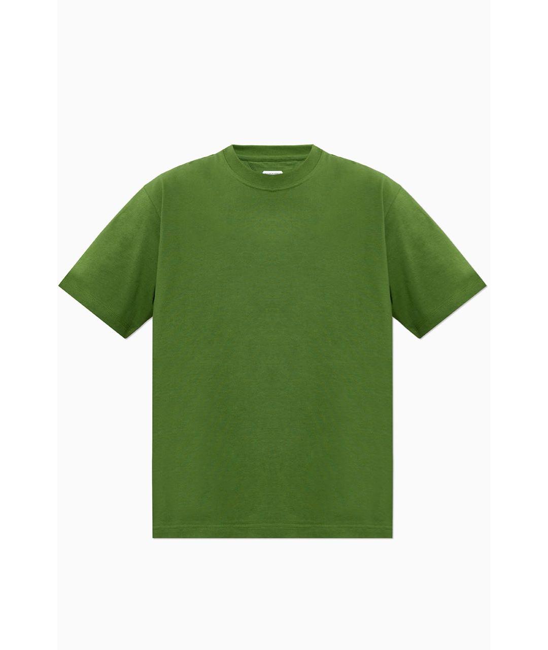 BOTTEGA VENETA Зеленая хлопковая футболка, фото 5