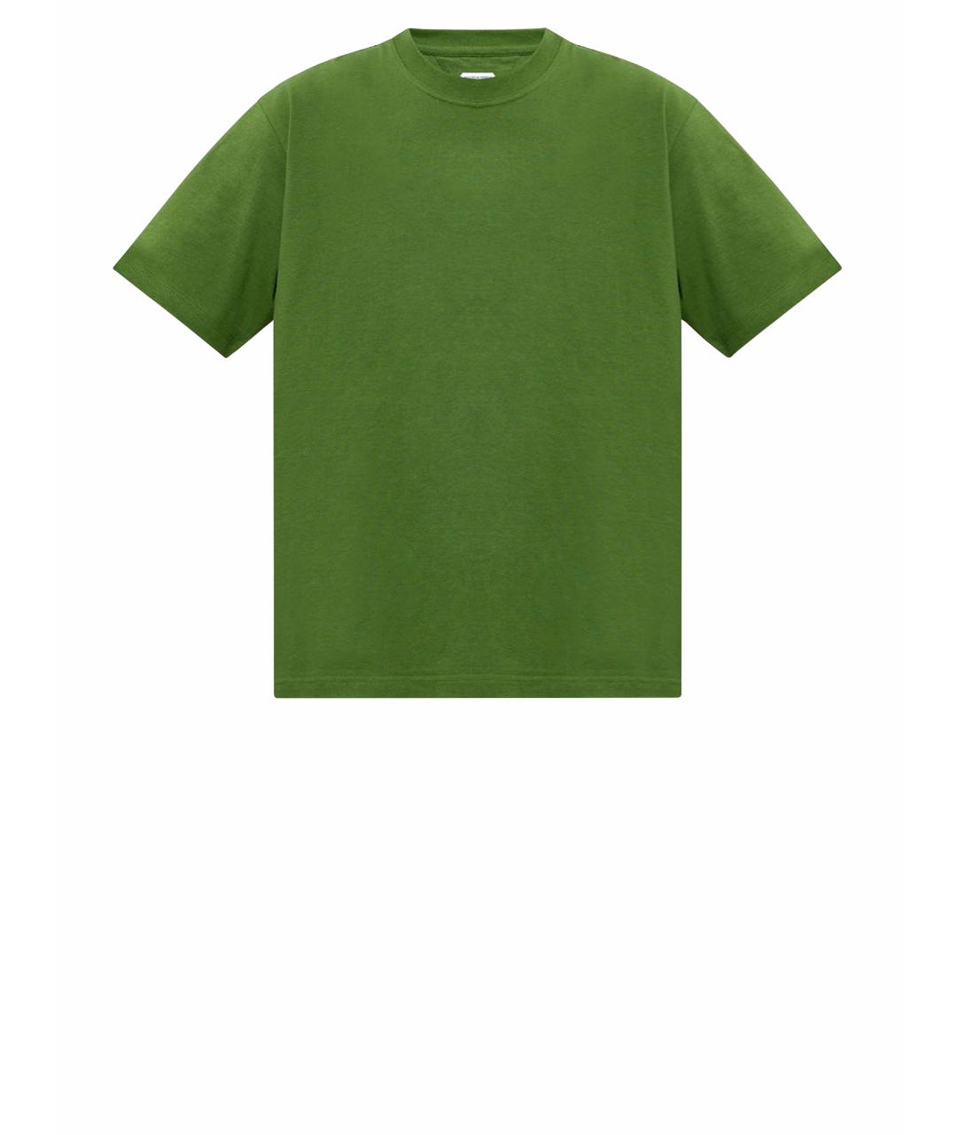 BOTTEGA VENETA Зеленая хлопковая футболка, фото 1