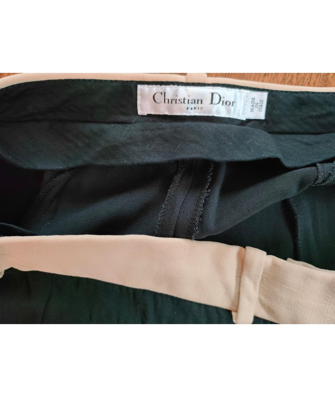 CHRISTIAN DIOR Черные шелковые капри, фото 3