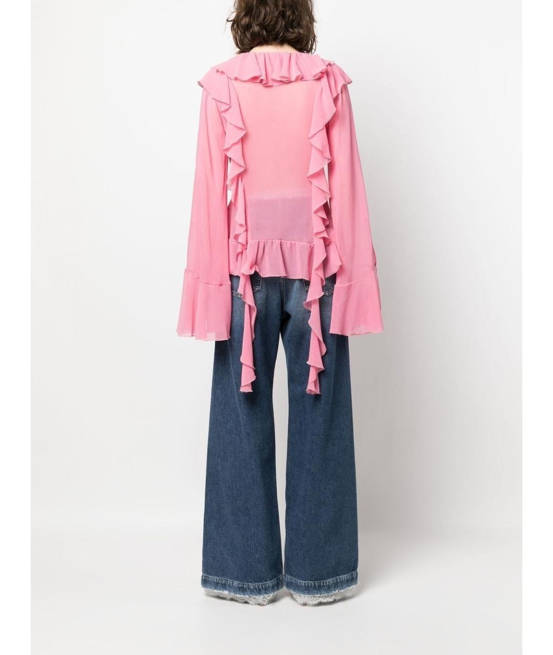 BLUMARINE Розовая хлопковая блузы, фото 3
