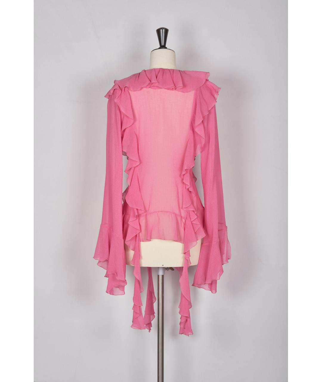 BLUMARINE Розовая хлопковая блузы, фото 2