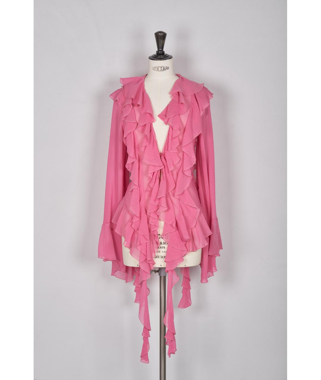 BLUMARINE Розовая хлопковая блузы, фото 5