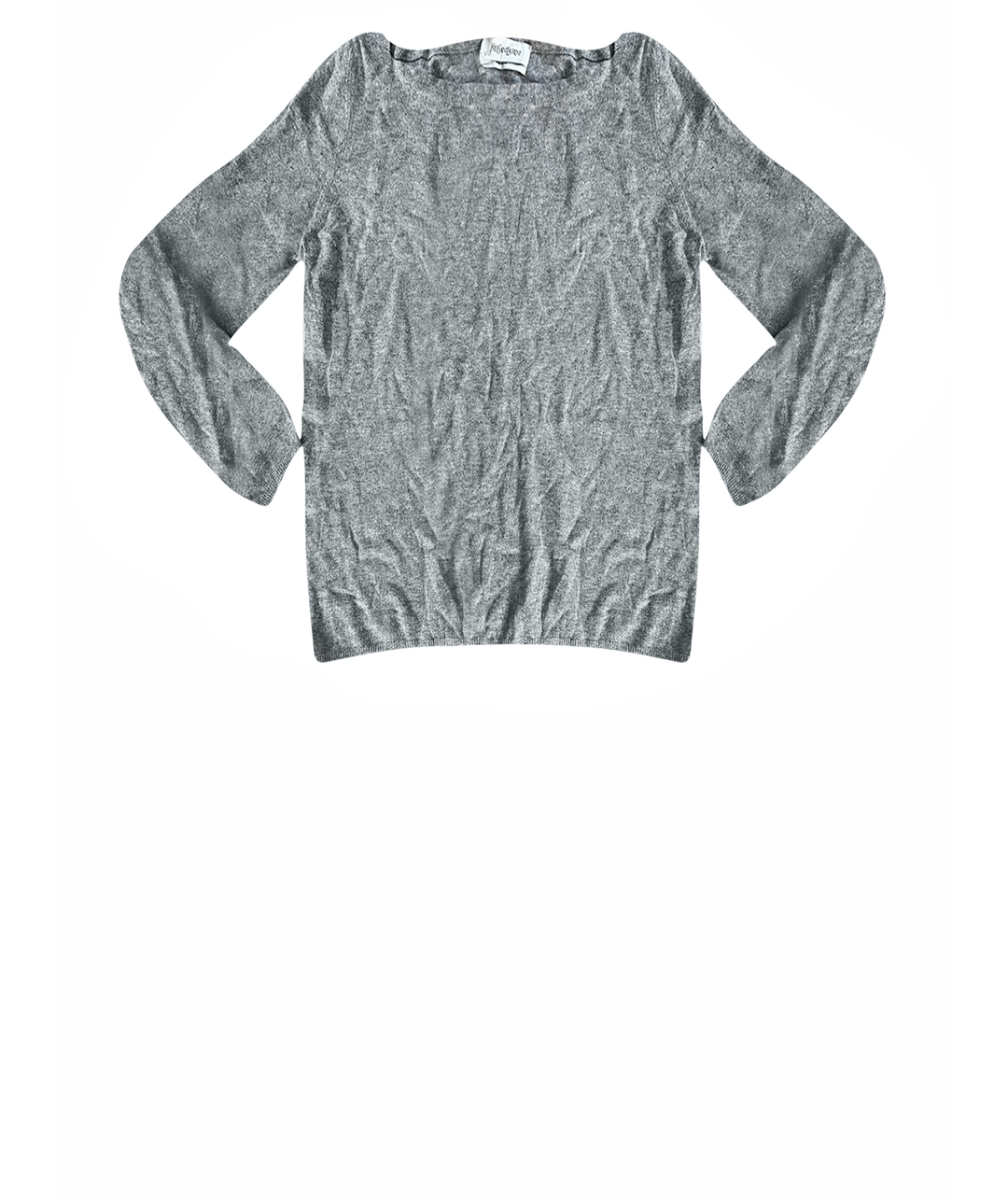 YVES SAINT LAURENT VINTAGE Серый кашемировый джемпер / свитер, фото 1