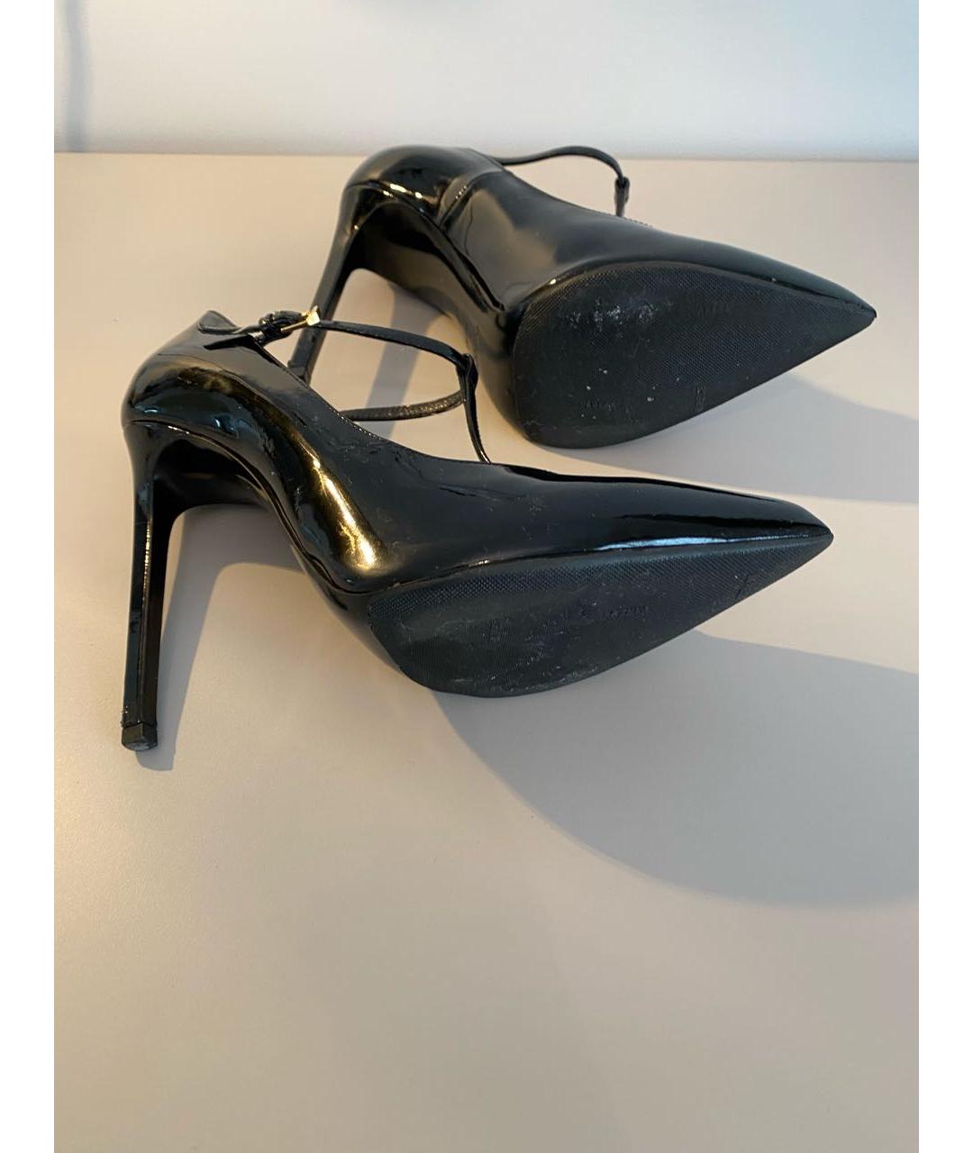 SAINT LAURENT Черные туфли из искусственной кожи, фото 5