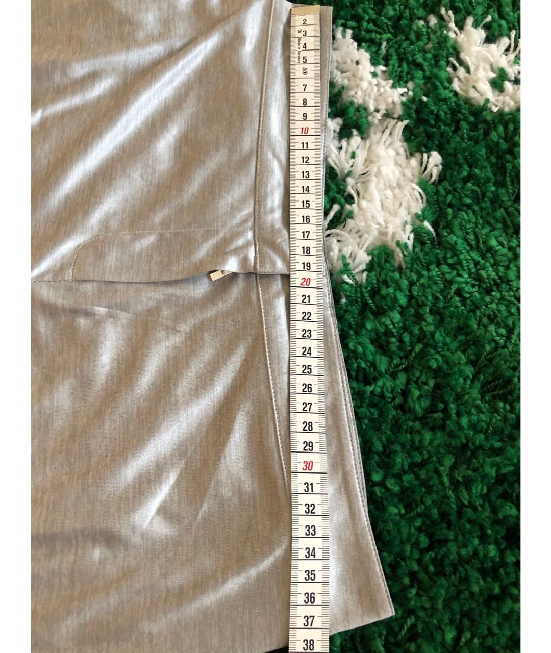 FENDI Серые полиэстеровые прямые брюки, фото 7