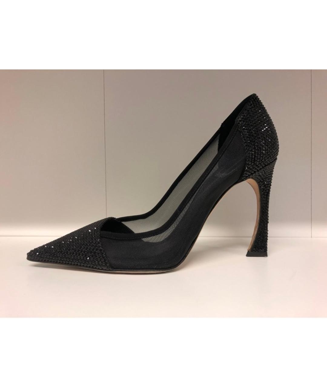 CHRISTIAN DIOR Черные синтетические туфли, фото 4