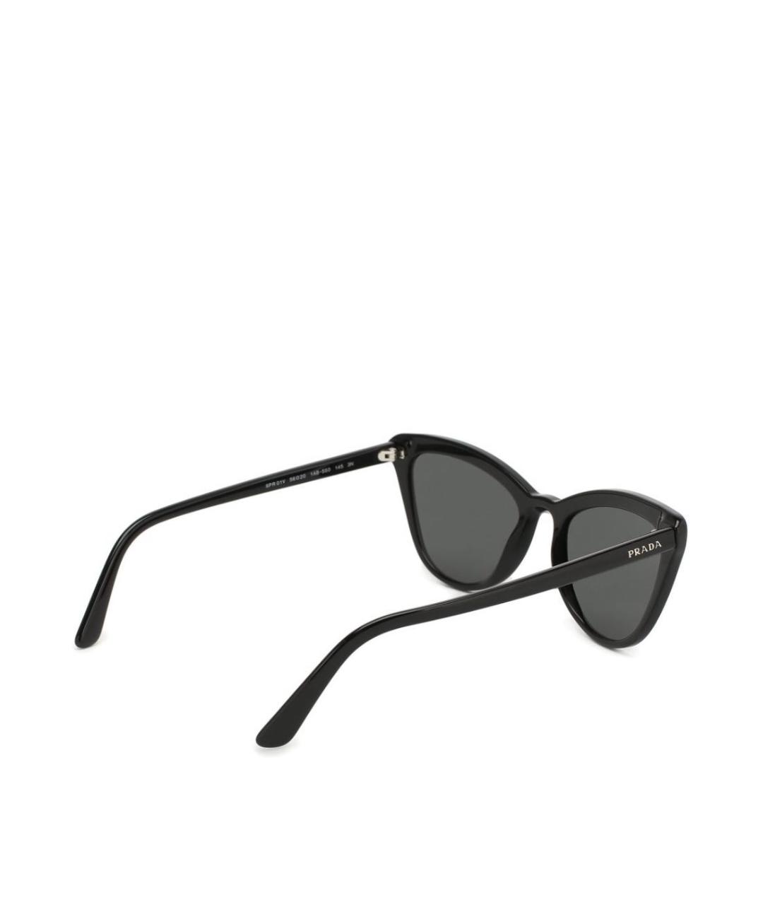 PRADA Черные пластиковые солнцезащитные очки, фото 5