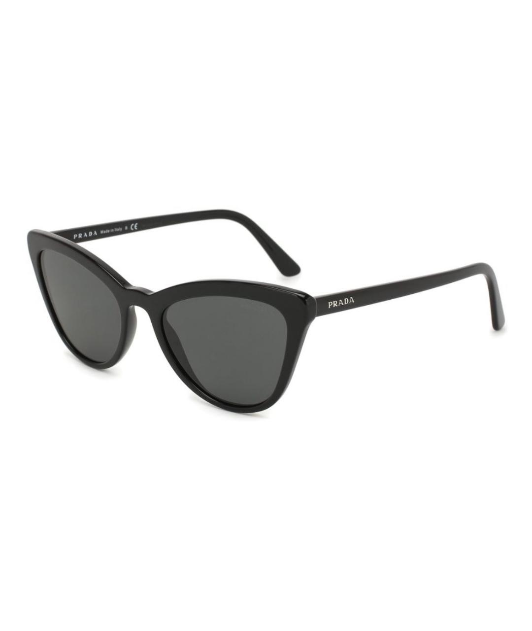 PRADA Черные пластиковые солнцезащитные очки, фото 2