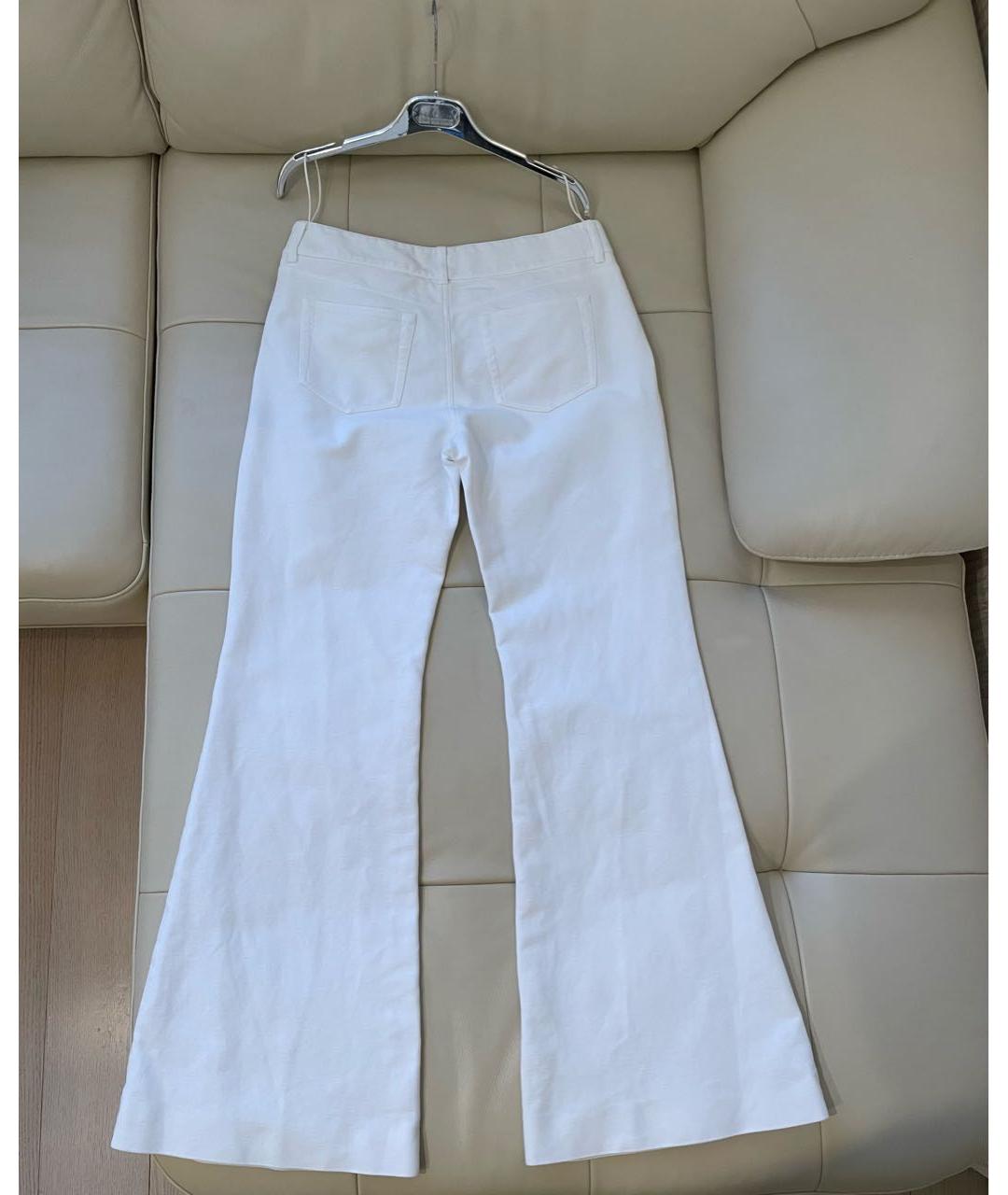 RALPH LAUREN COLLECTION Белые хлопковые джинсы клеш, фото 2