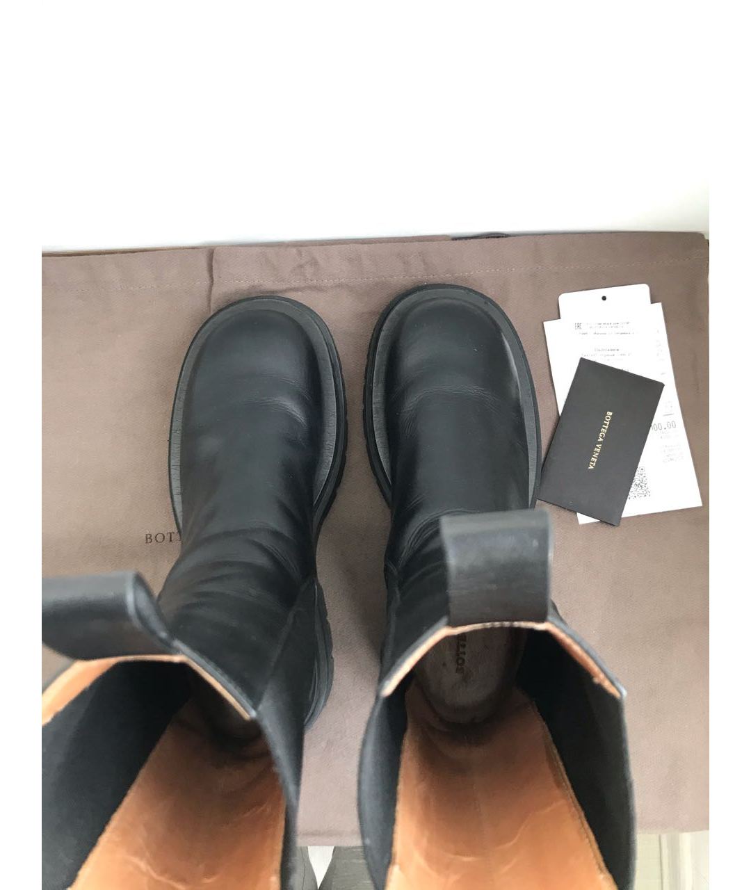 BOTTEGA VENETA Черные кожаные ботинки, фото 3
