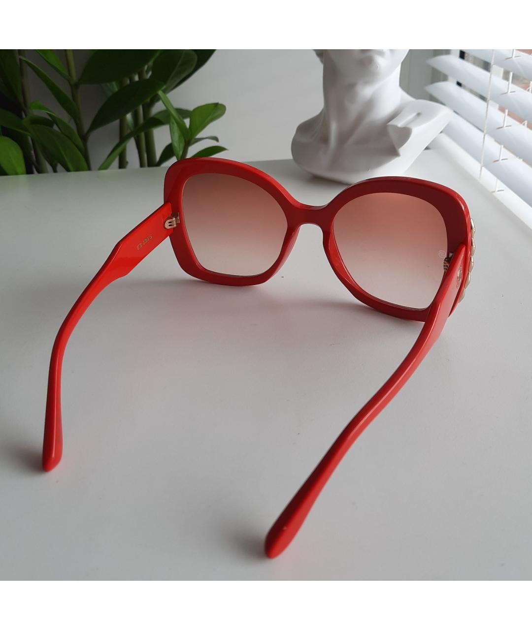 ELIE SAAB Красные солнцезащитные очки, фото 5