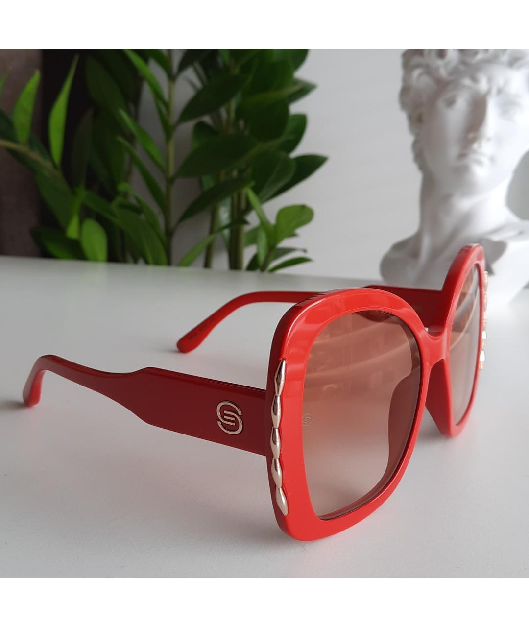 ELIE SAAB Красные солнцезащитные очки, фото 2
