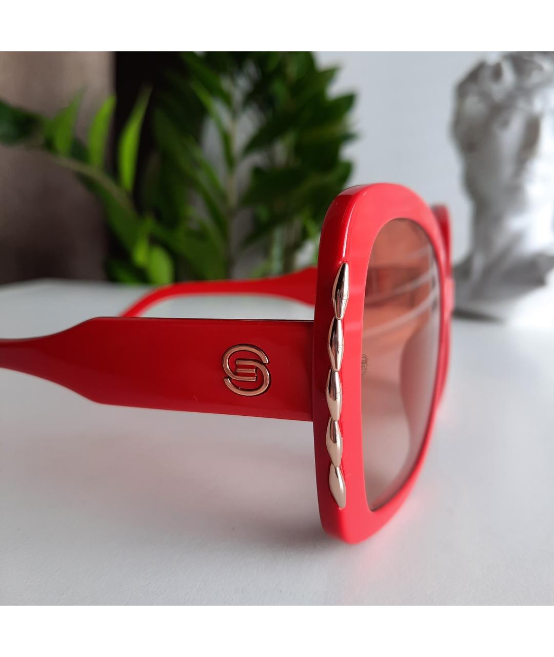 ELIE SAAB Красные солнцезащитные очки, фото 3