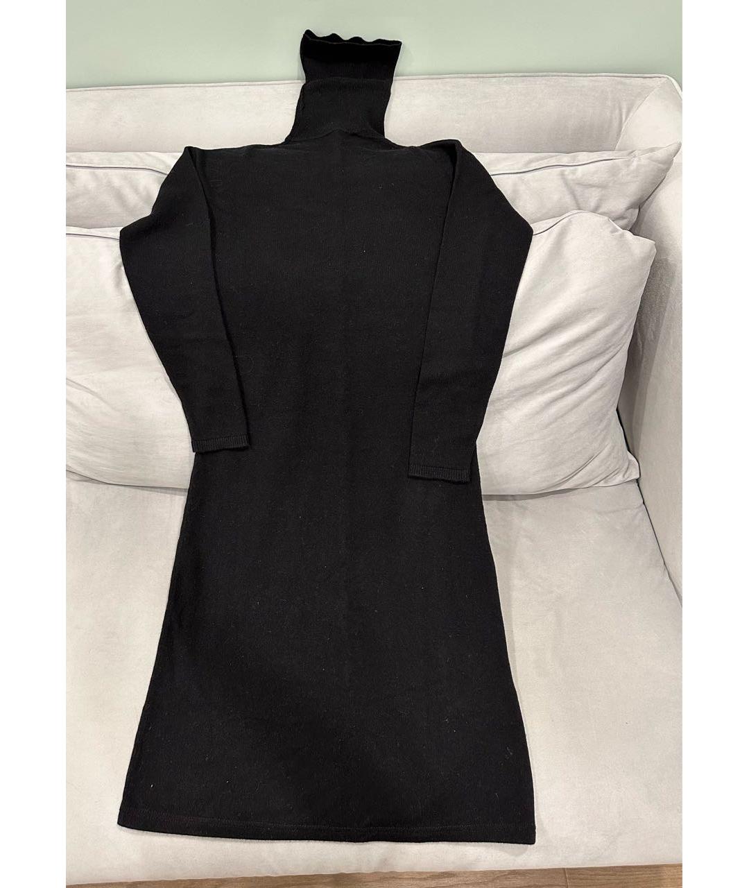 SAINT LAURENT Черное кашемировое повседневное платье, фото 2