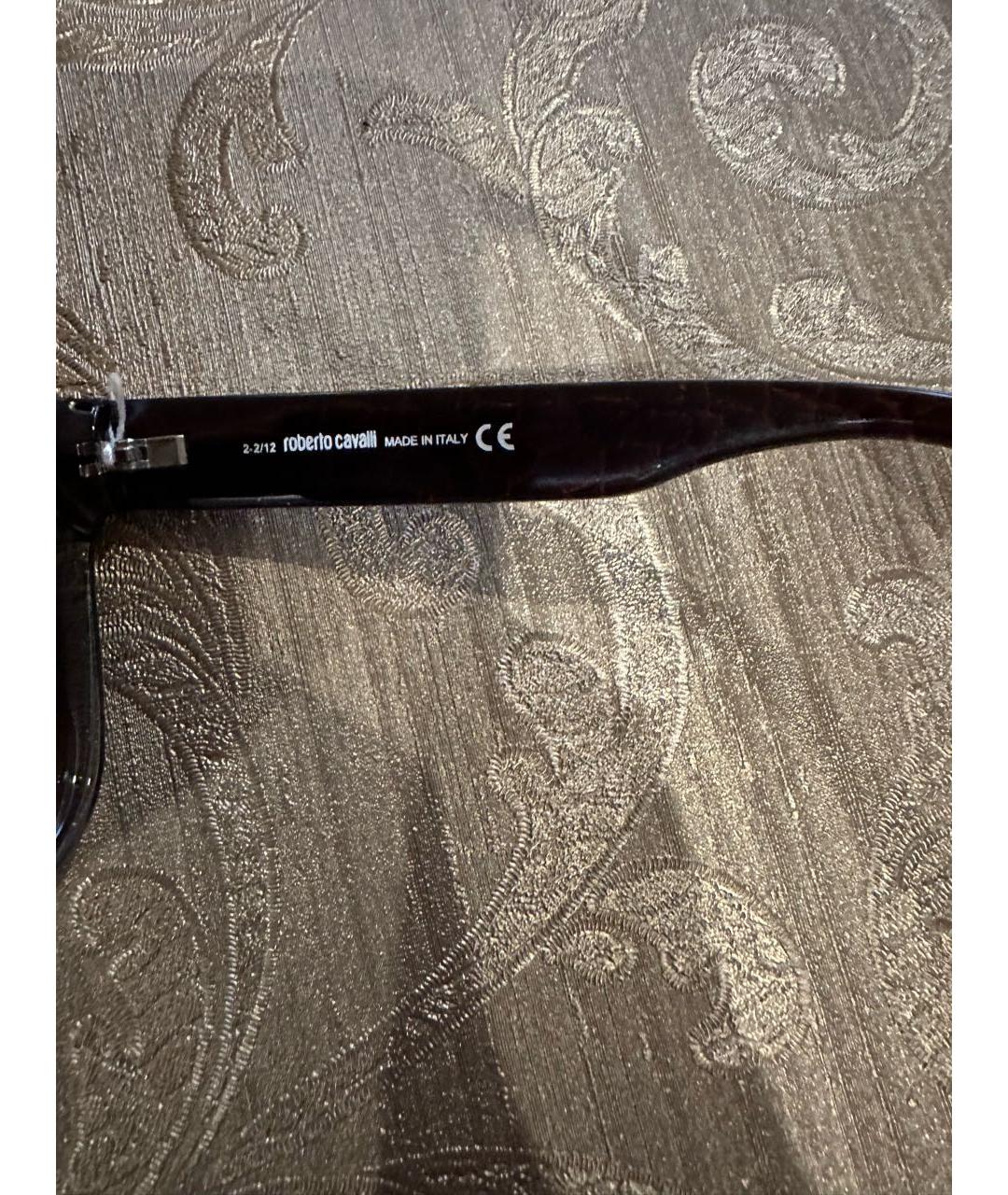 ROBERTO CAVALLI Фиолетовые пластиковые солнцезащитные очки, фото 5