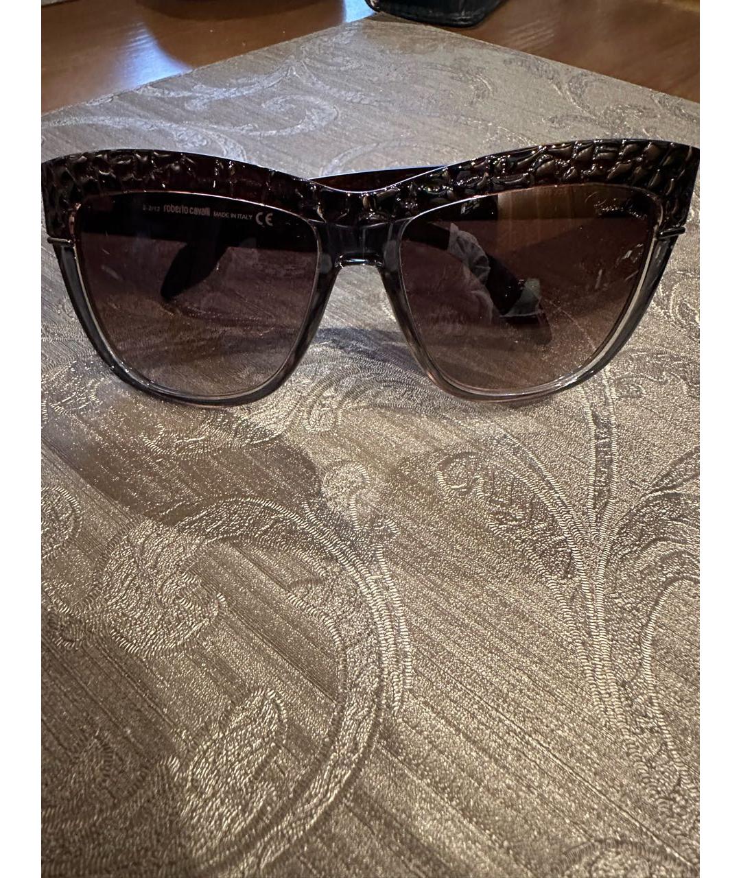 ROBERTO CAVALLI Фиолетовые пластиковые солнцезащитные очки, фото 7
