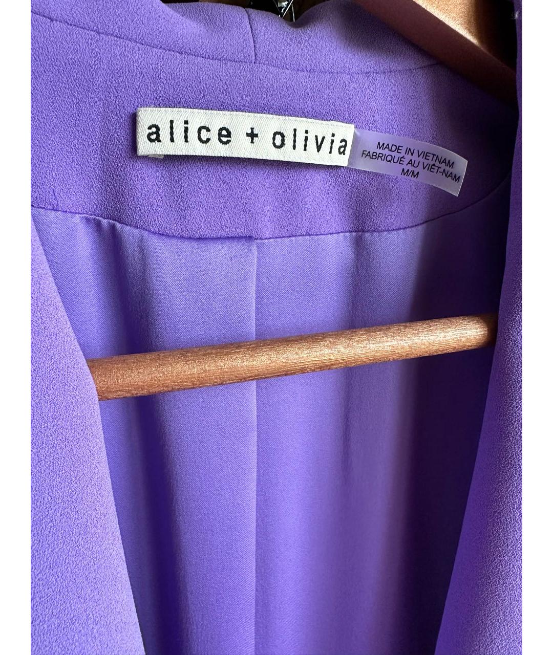 ALICE+OLIVIA Фиолетовый шелковый жакет/пиджак, фото 2