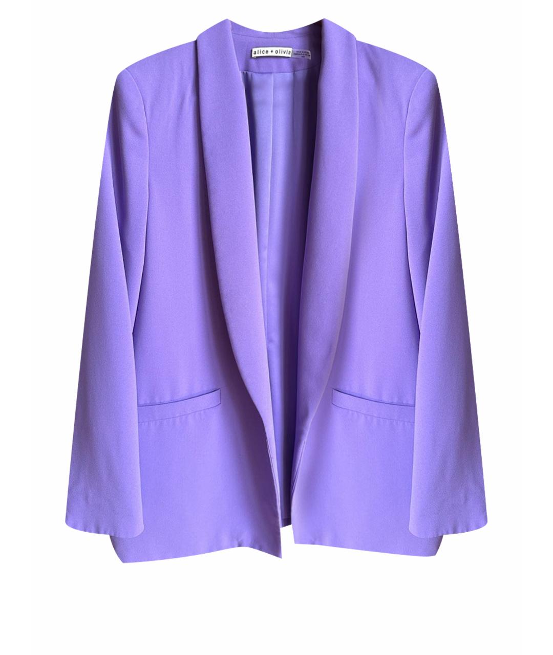 ALICE+OLIVIA Фиолетовый шелковый жакет/пиджак, фото 1