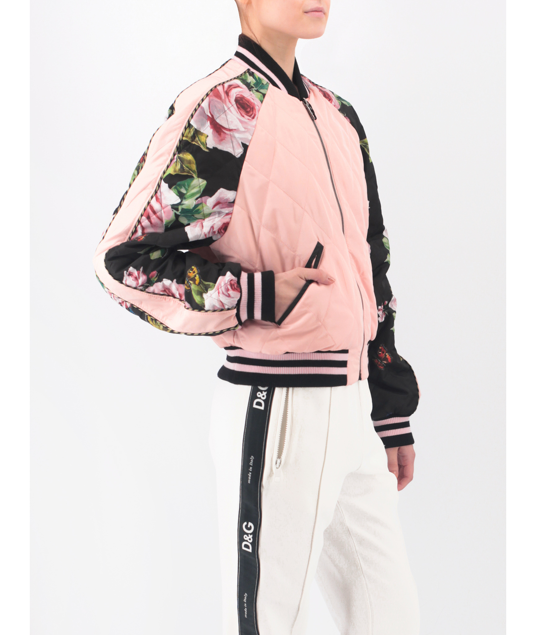 DOLCE&GABBANA Розовая полиэстеровая куртка, фото 2