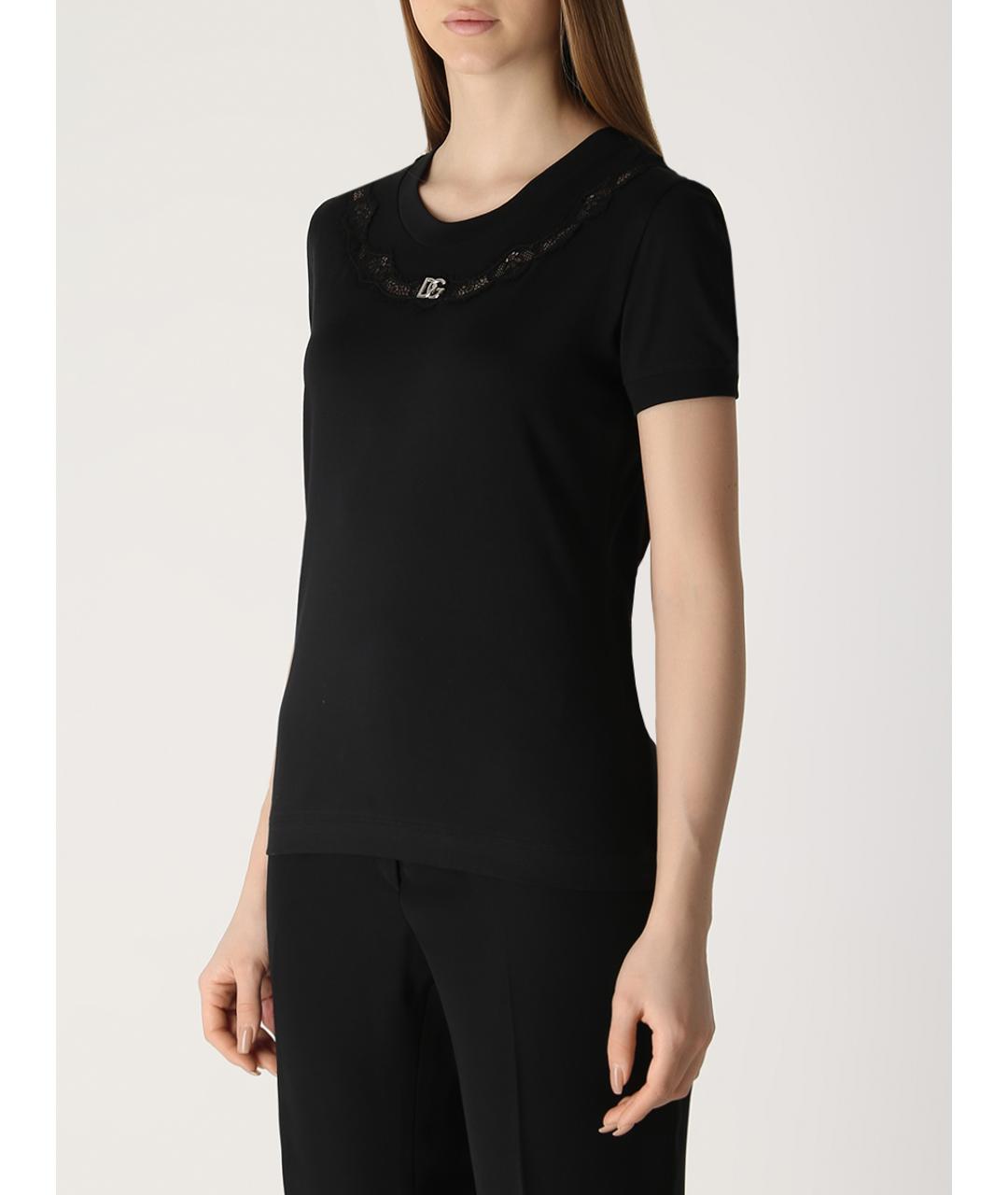 DOLCE&GABBANA Черная футболка, фото 4