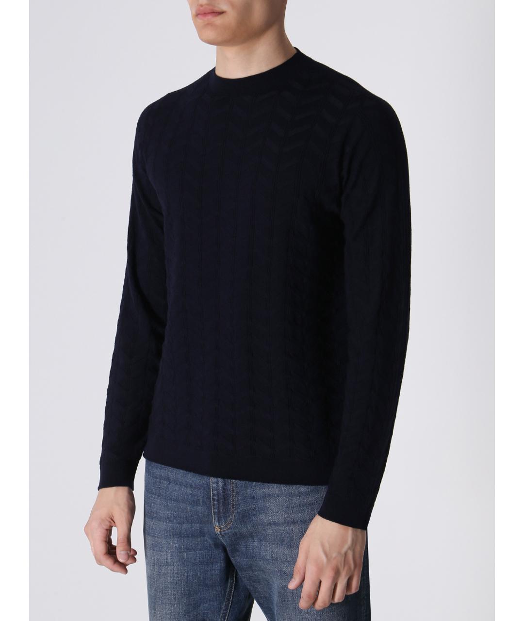 GIORGIO ARMANI Синий джемпер / свитер, фото 4