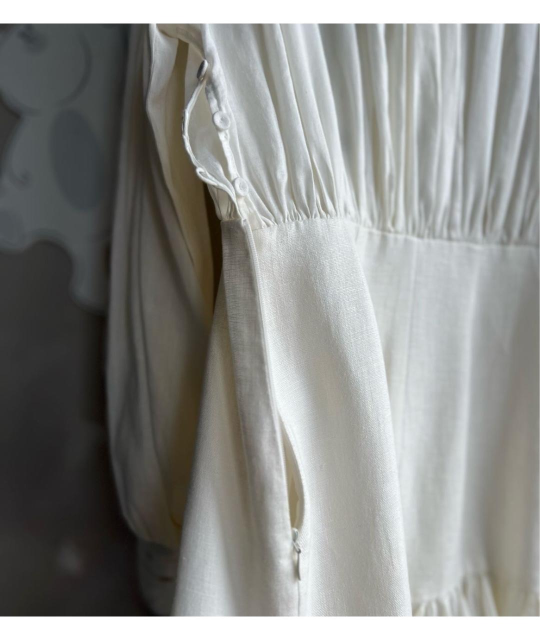 ZIMMERMANN Белое льняное коктейльное платье, фото 7