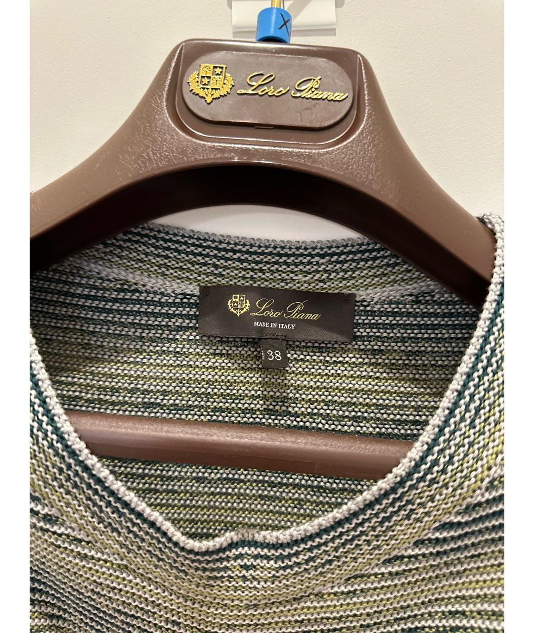 LORO PIANA Зеленый хлопковый джемпер / свитер, фото 3