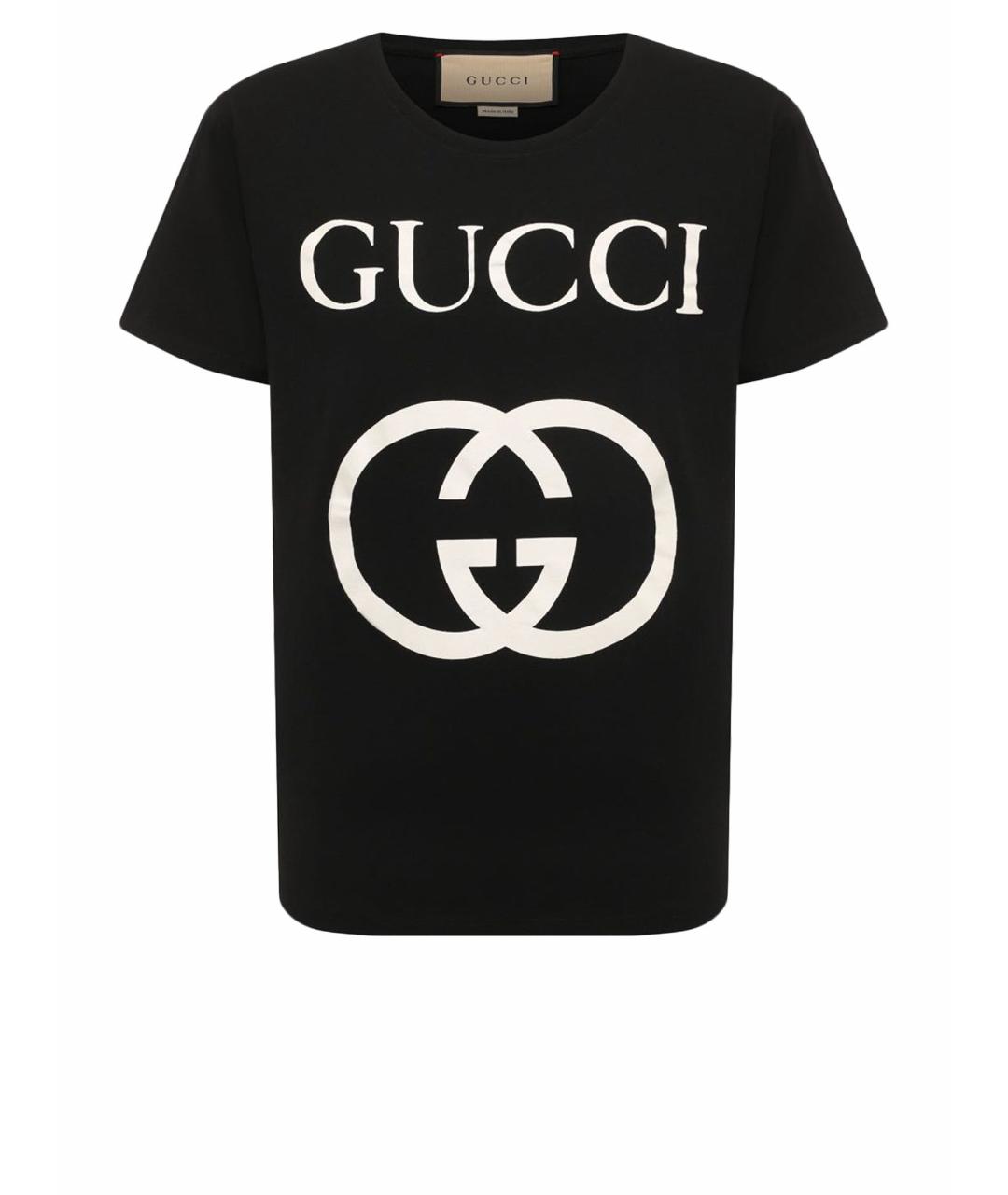 GUCCI Черная футболка, фото 1
