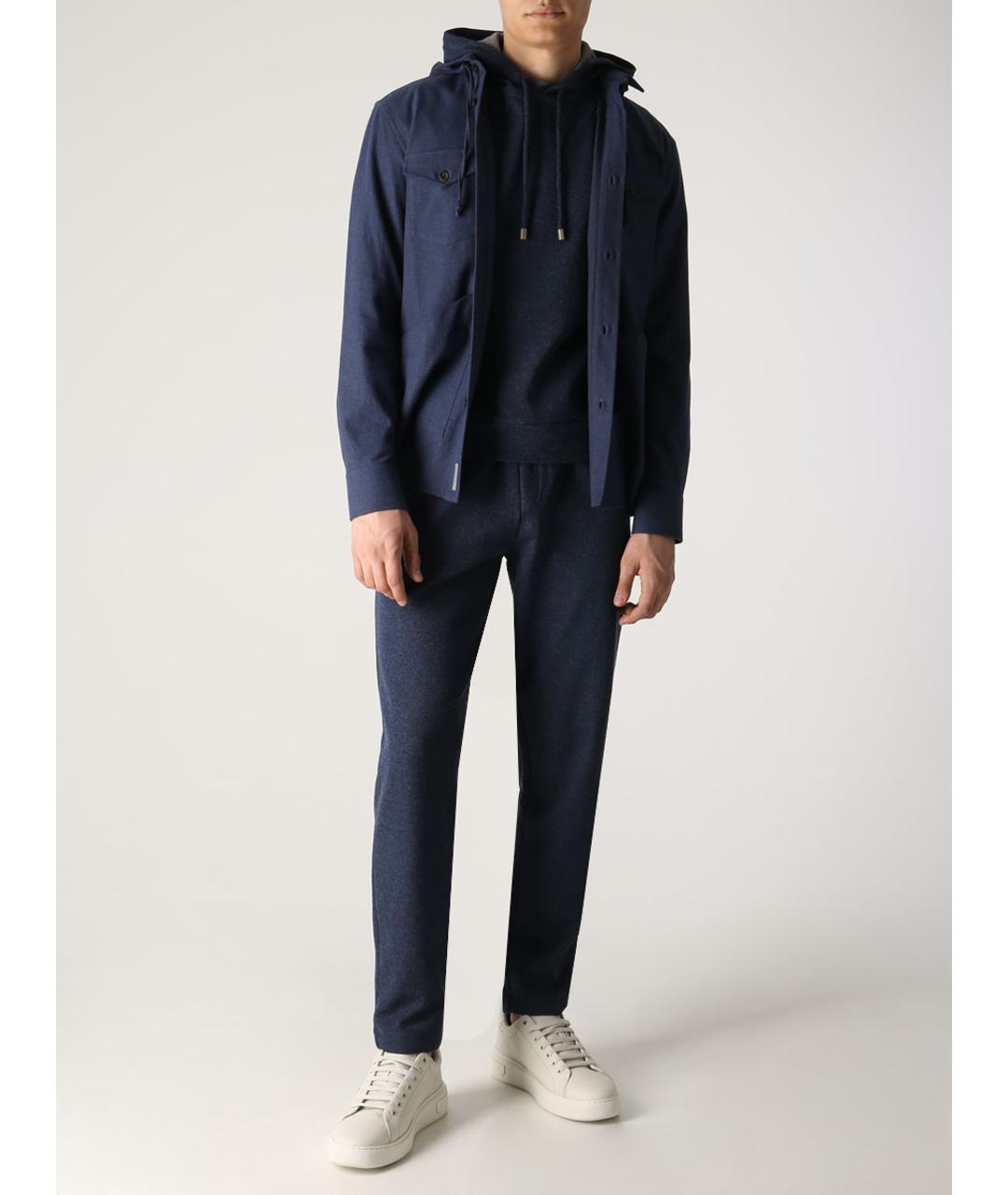 CANALI Синий повседневный костюм, фото 2