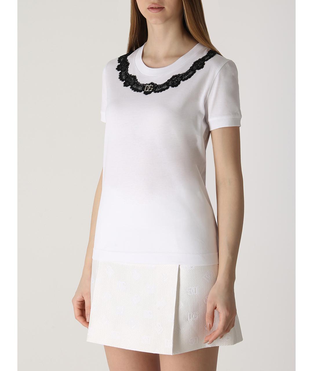 DOLCE&GABBANA Белая футболка, фото 4