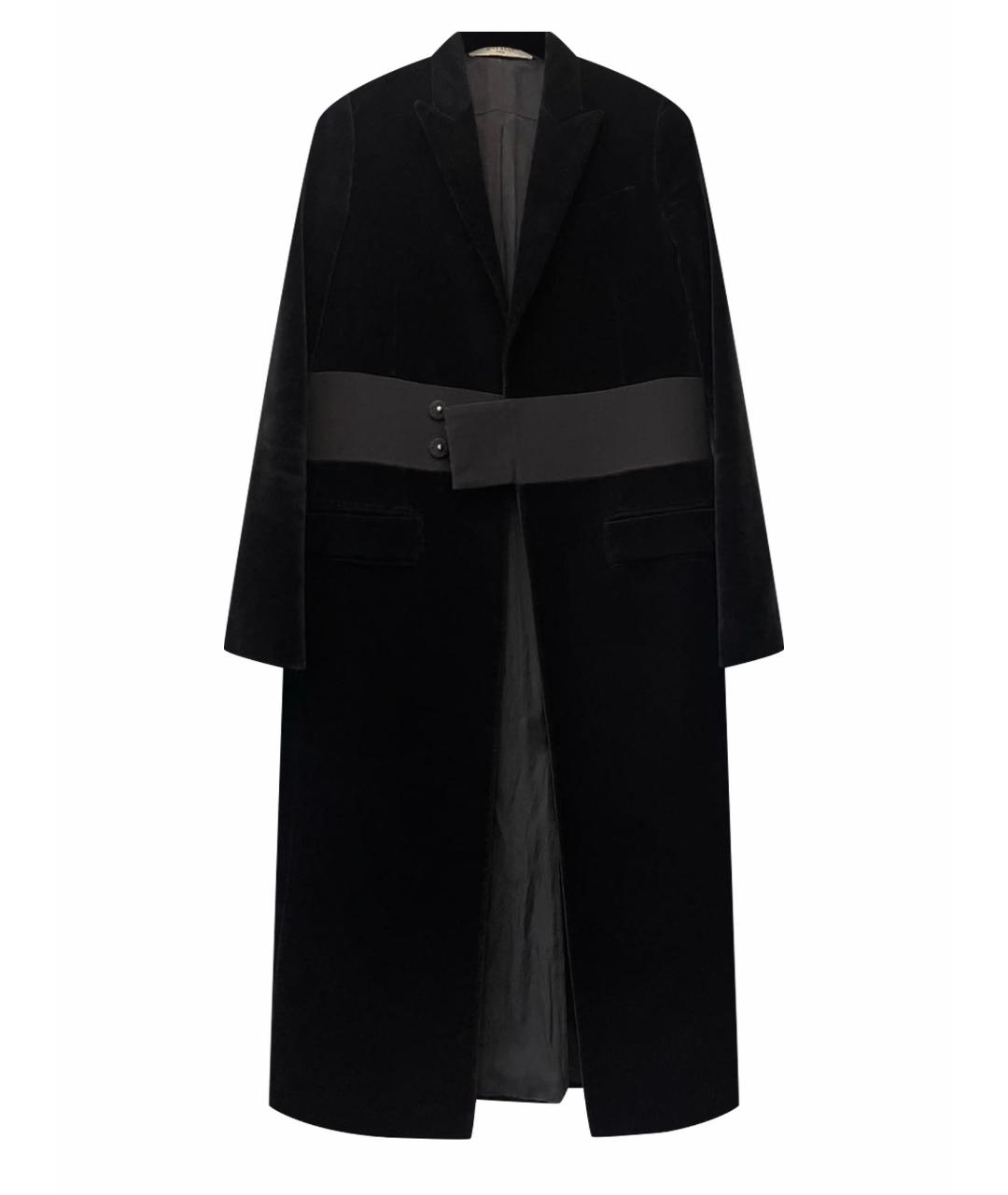 GIVENCHY Черное бархатное пальто, фото 1