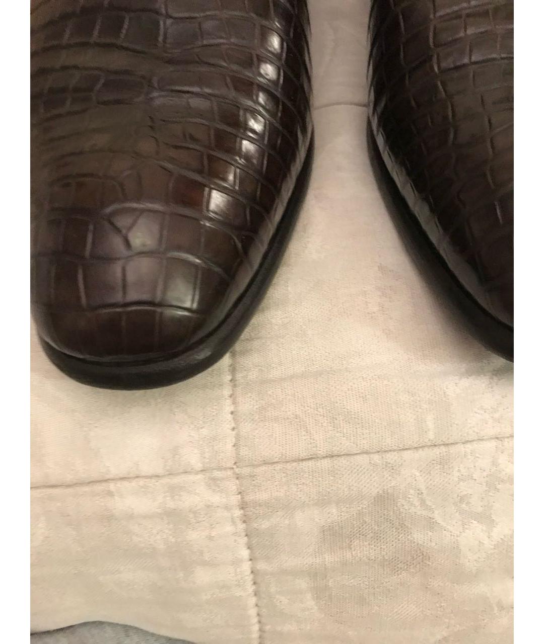 ZILLI Коричневые туфли из экзотической кожи, фото 7