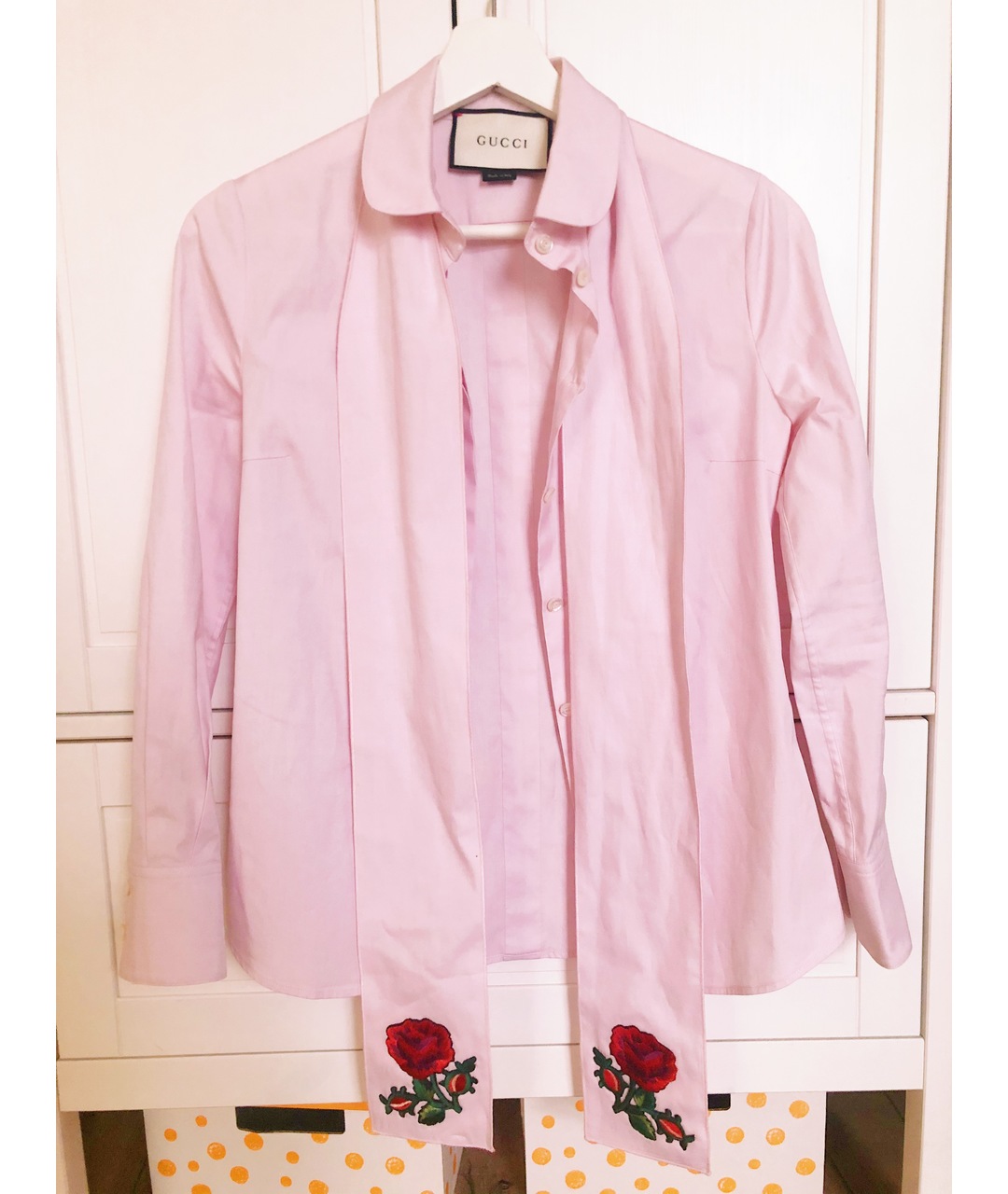 GUCCI Розовая хлопковая рубашка, фото 3