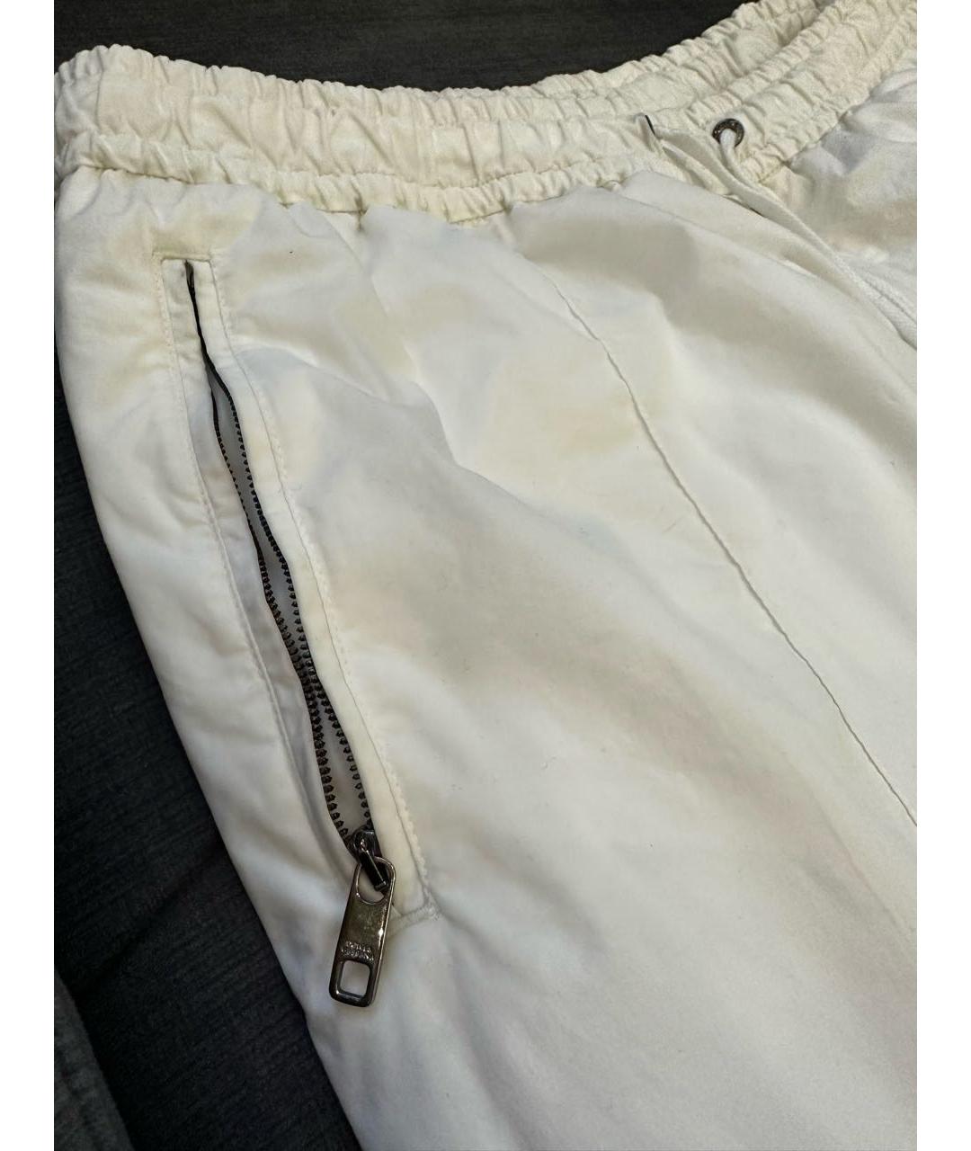 DOLCE&GABBANA Белые хлопко-эластановые повседневные брюки, фото 5