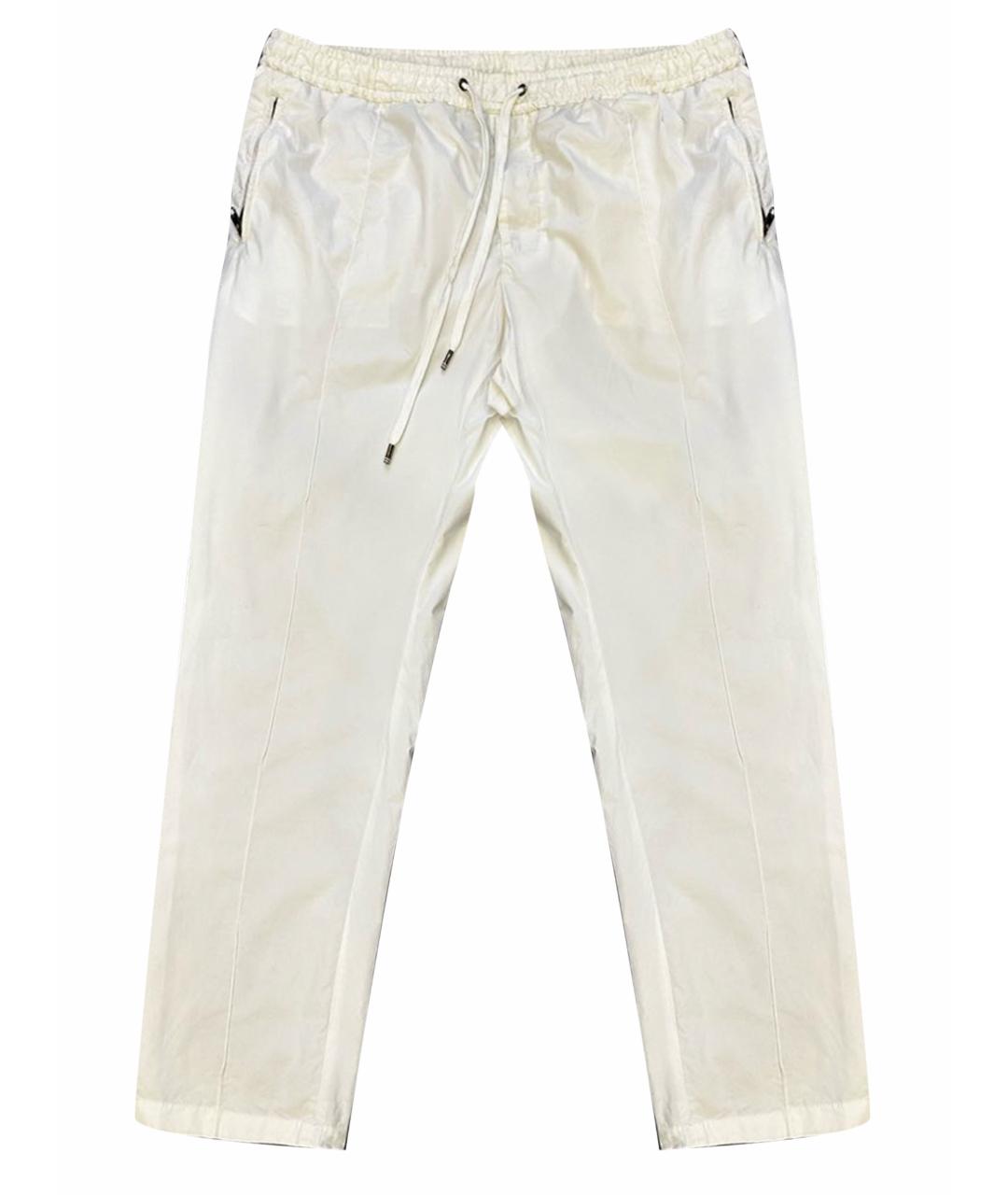 DOLCE&GABBANA Белые хлопко-эластановые повседневные брюки, фото 1
