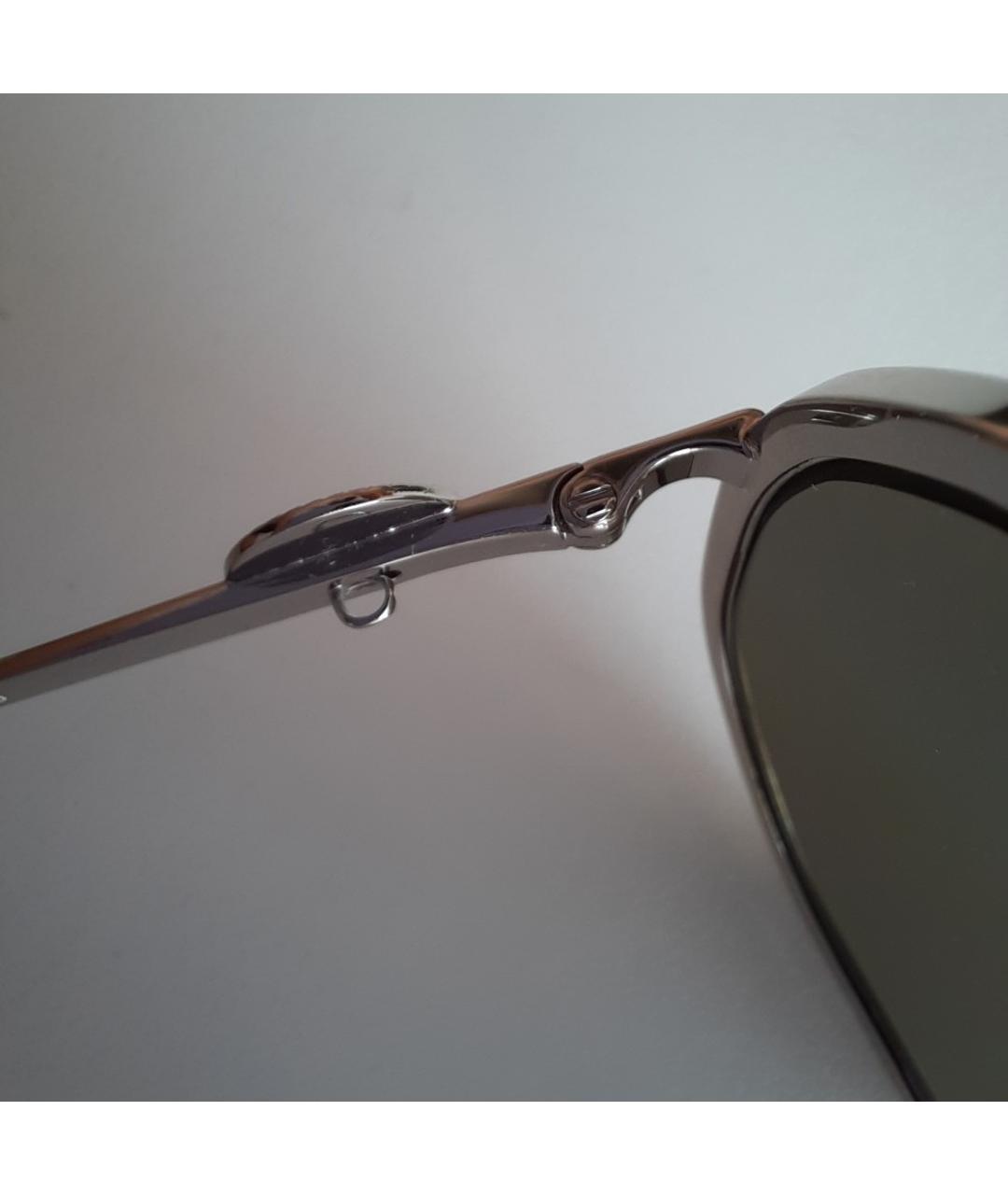 MOSCHINO Серебряные металлические солнцезащитные очки, фото 6
