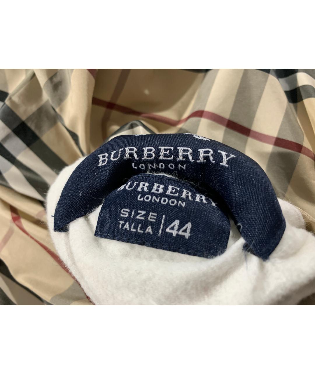 BURBERRY Бежевая полиамидовая куртка, фото 5
