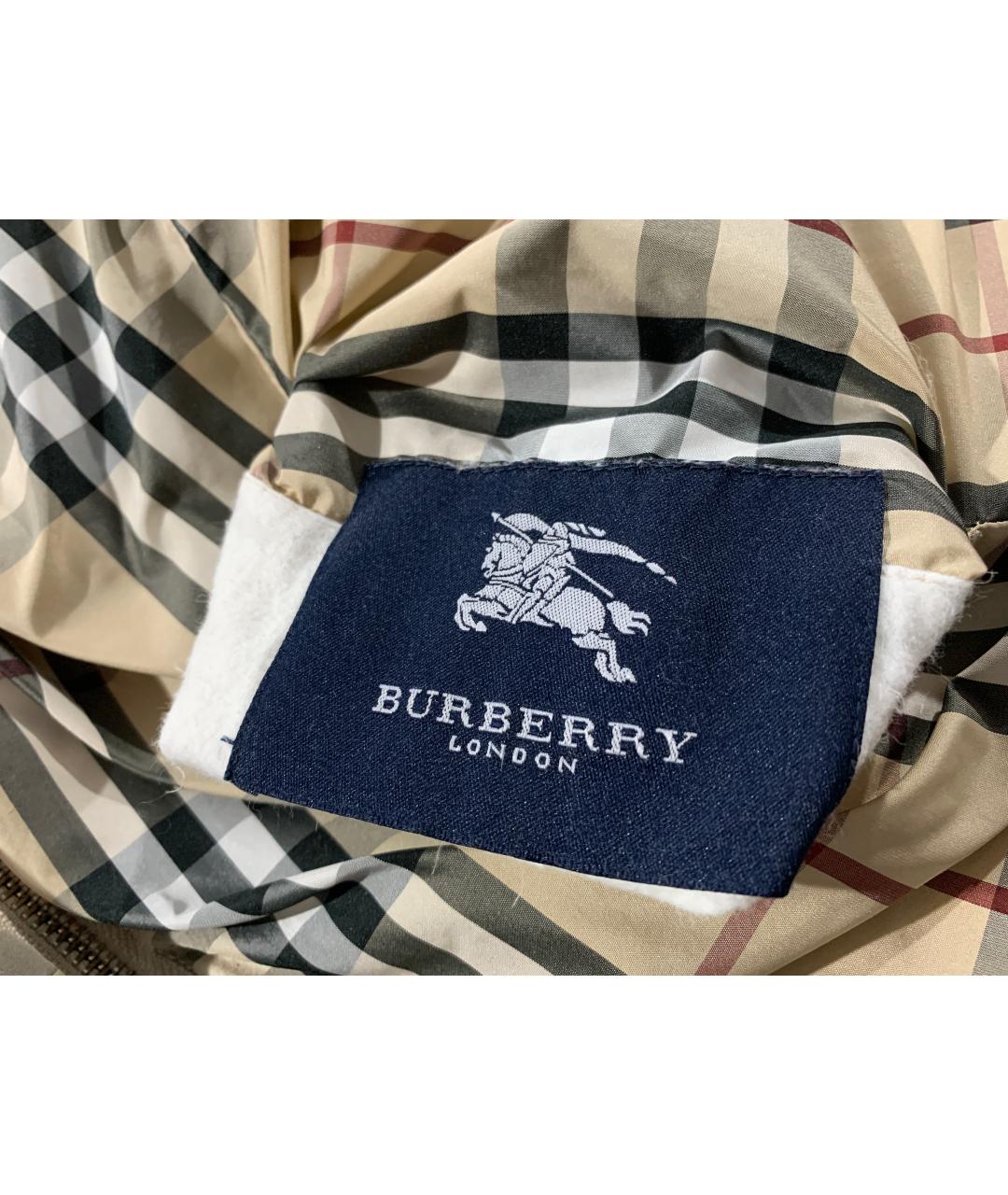 BURBERRY Бежевая полиамидовая куртка, фото 4