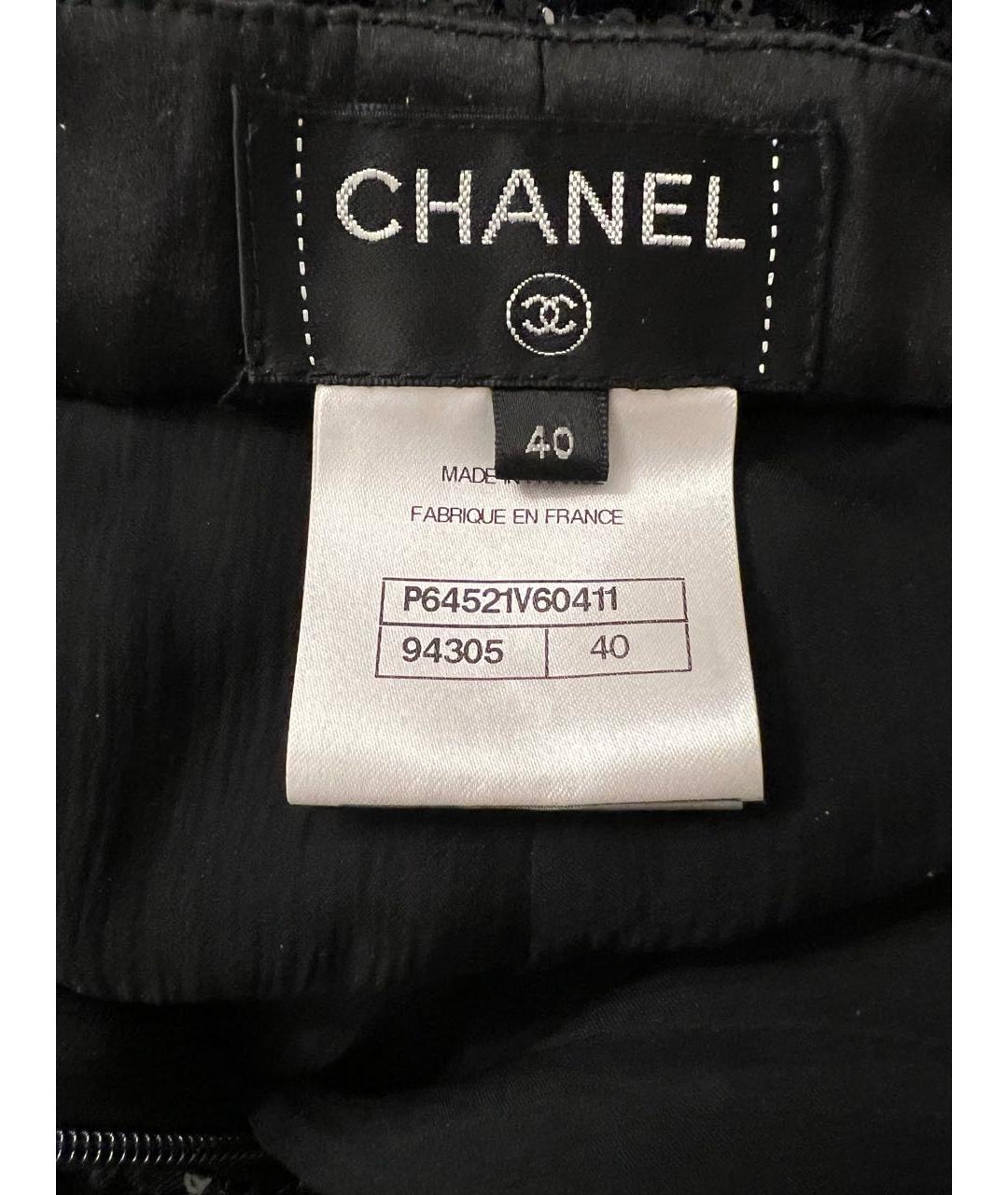CHANEL Черные шелковые брюки широкие, фото 3