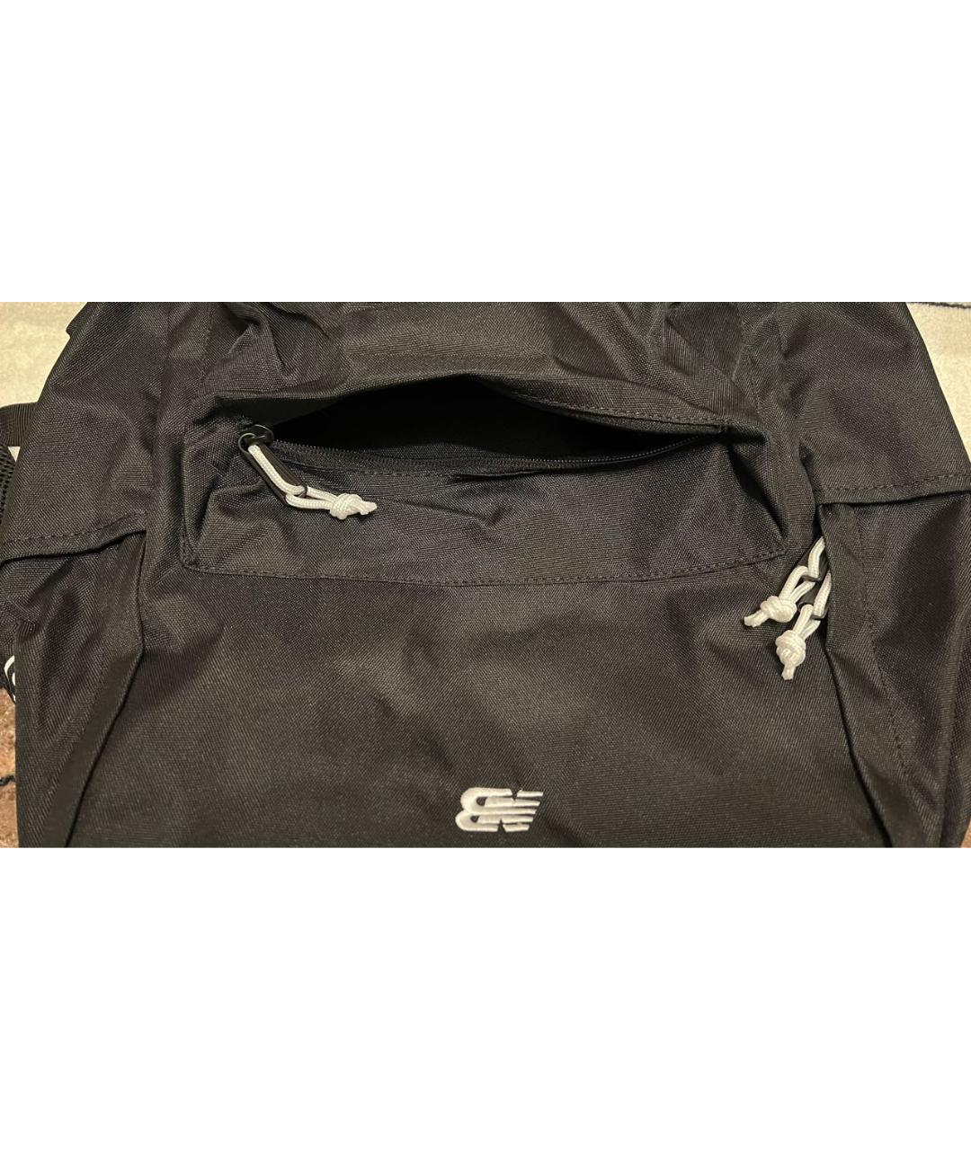 NEW BALANCE Черный хлопковый рюкзак, фото 6