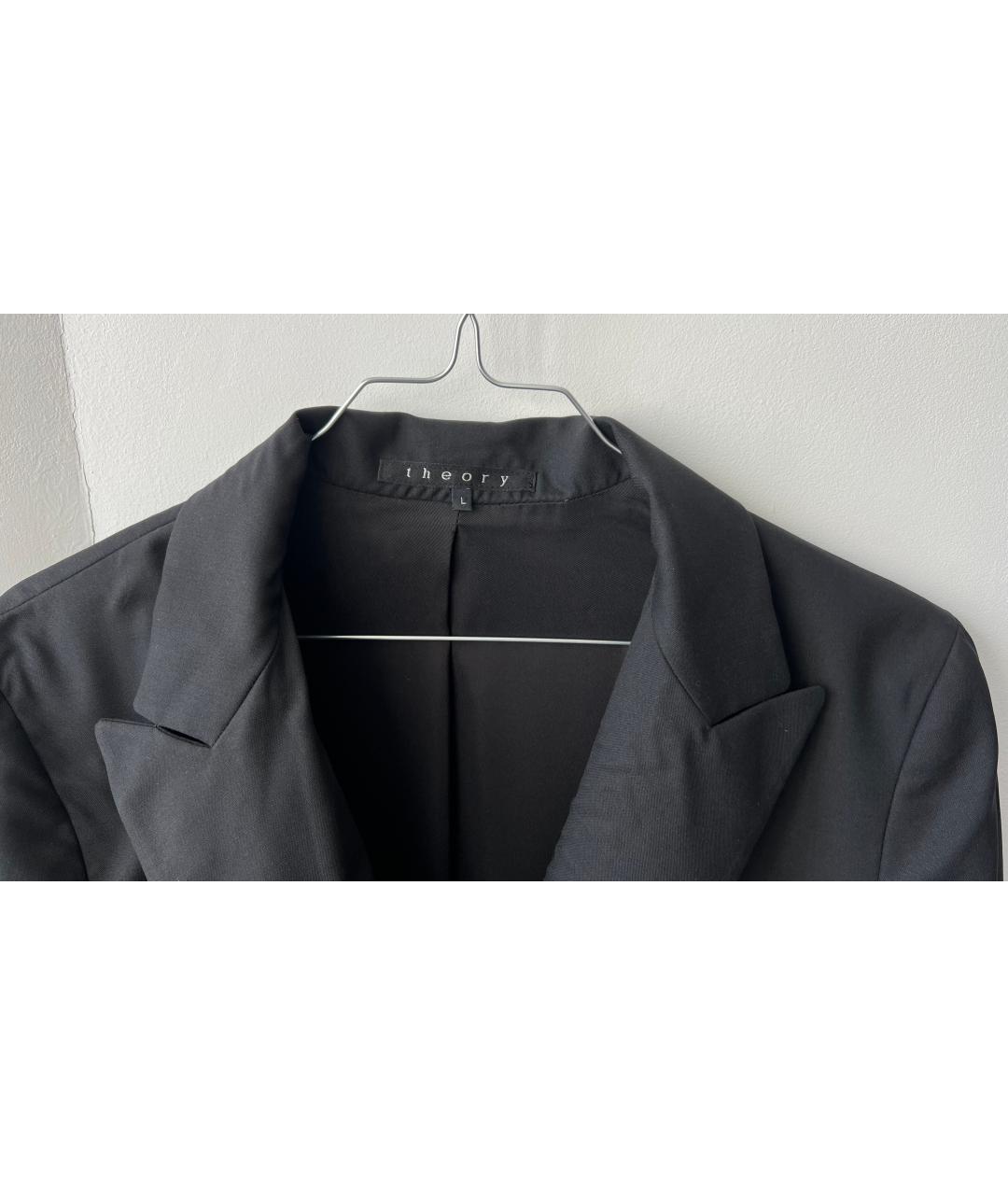 THEORY Черный шерстяной жакет/пиджак, фото 8