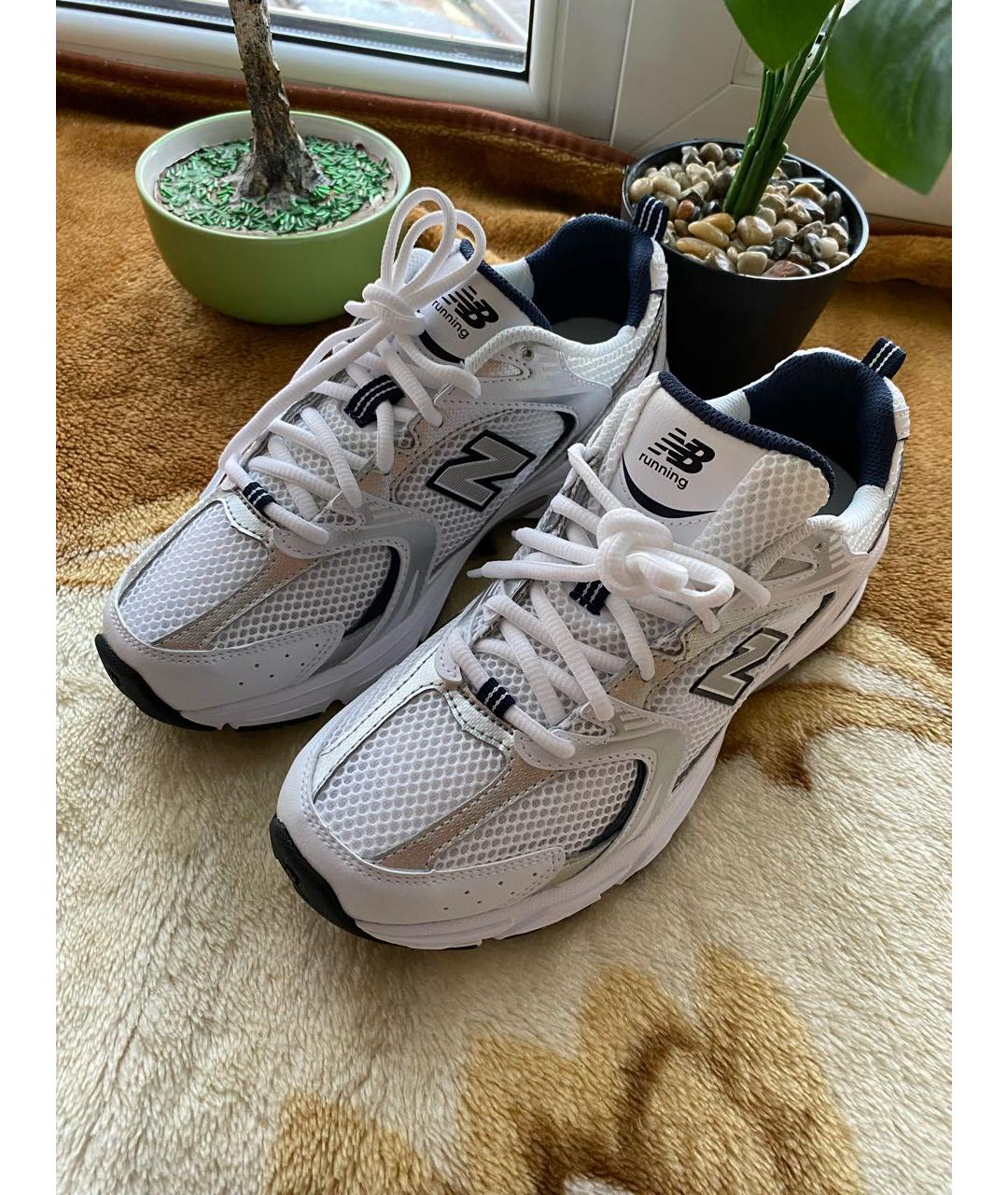 NEW BALANCE Белые кроссовки из искусственной кожи, фото 2