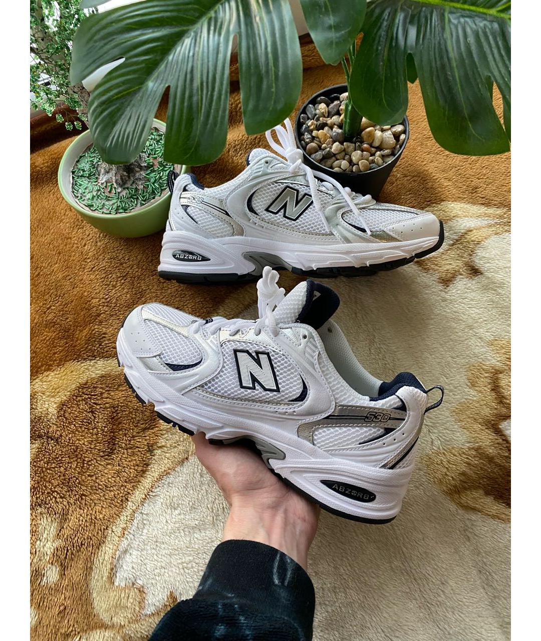 NEW BALANCE Белые кроссовки из искусственной кожи, фото 6
