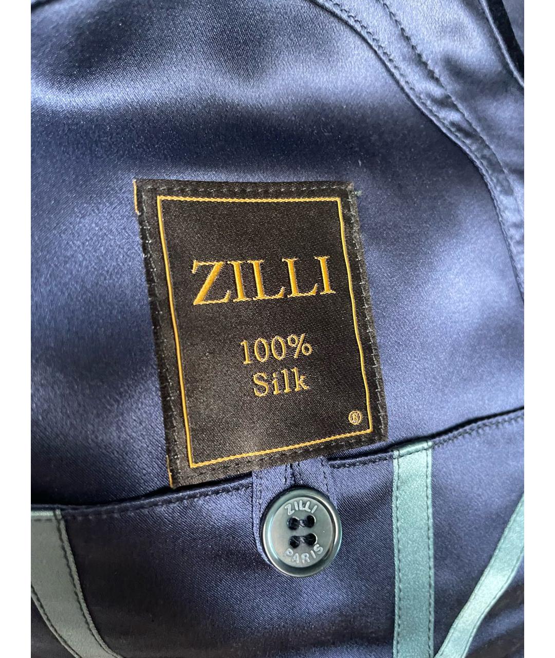 ZILLI Темно-синяя шелковая куртка, фото 7