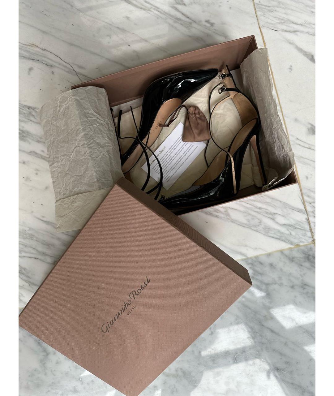 GIANVITO ROSSI Черные туфли из лакированной кожи, фото 6