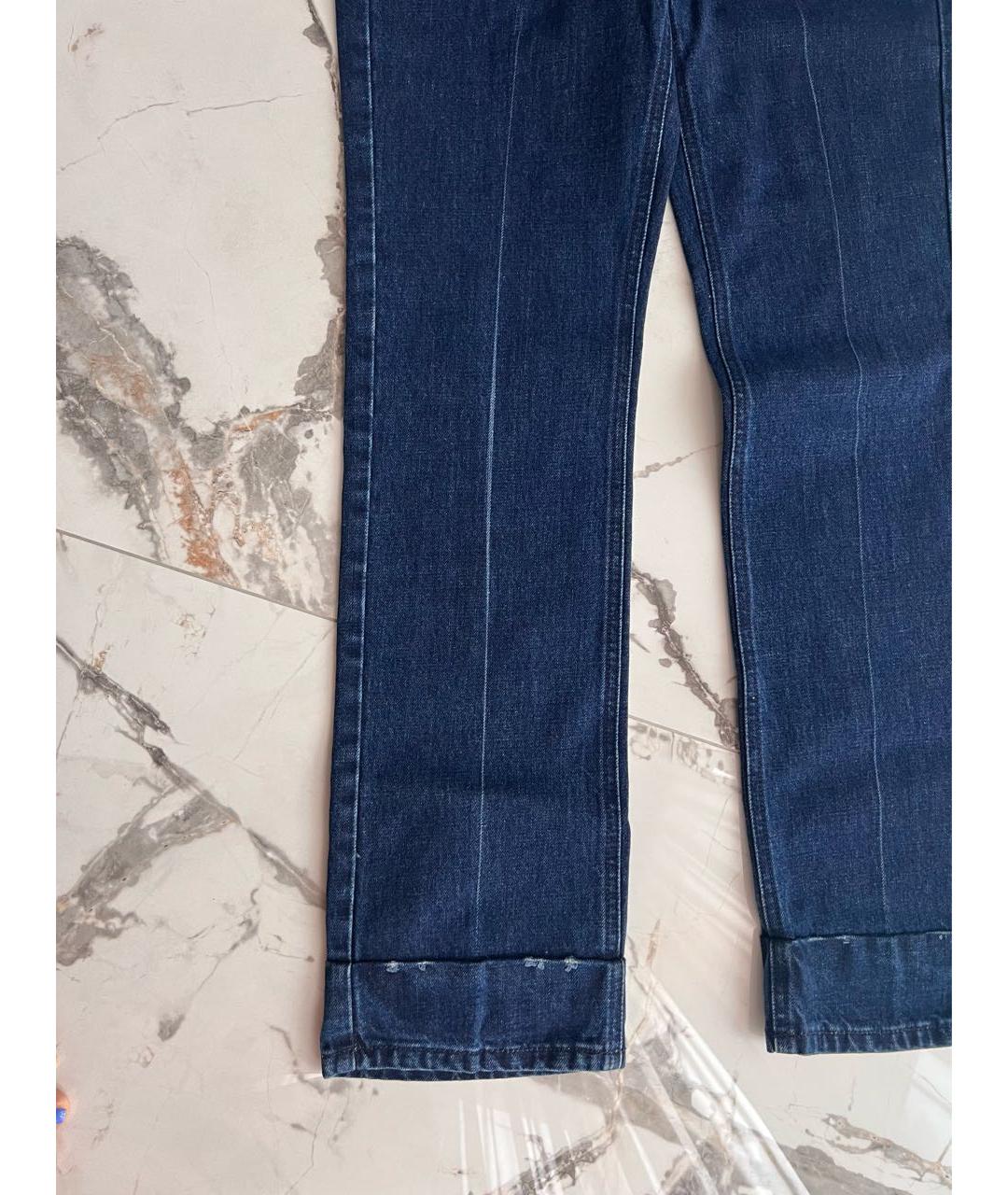 YVES SAINT LAURENT VINTAGE Темно-синие прямые джинсы, фото 4