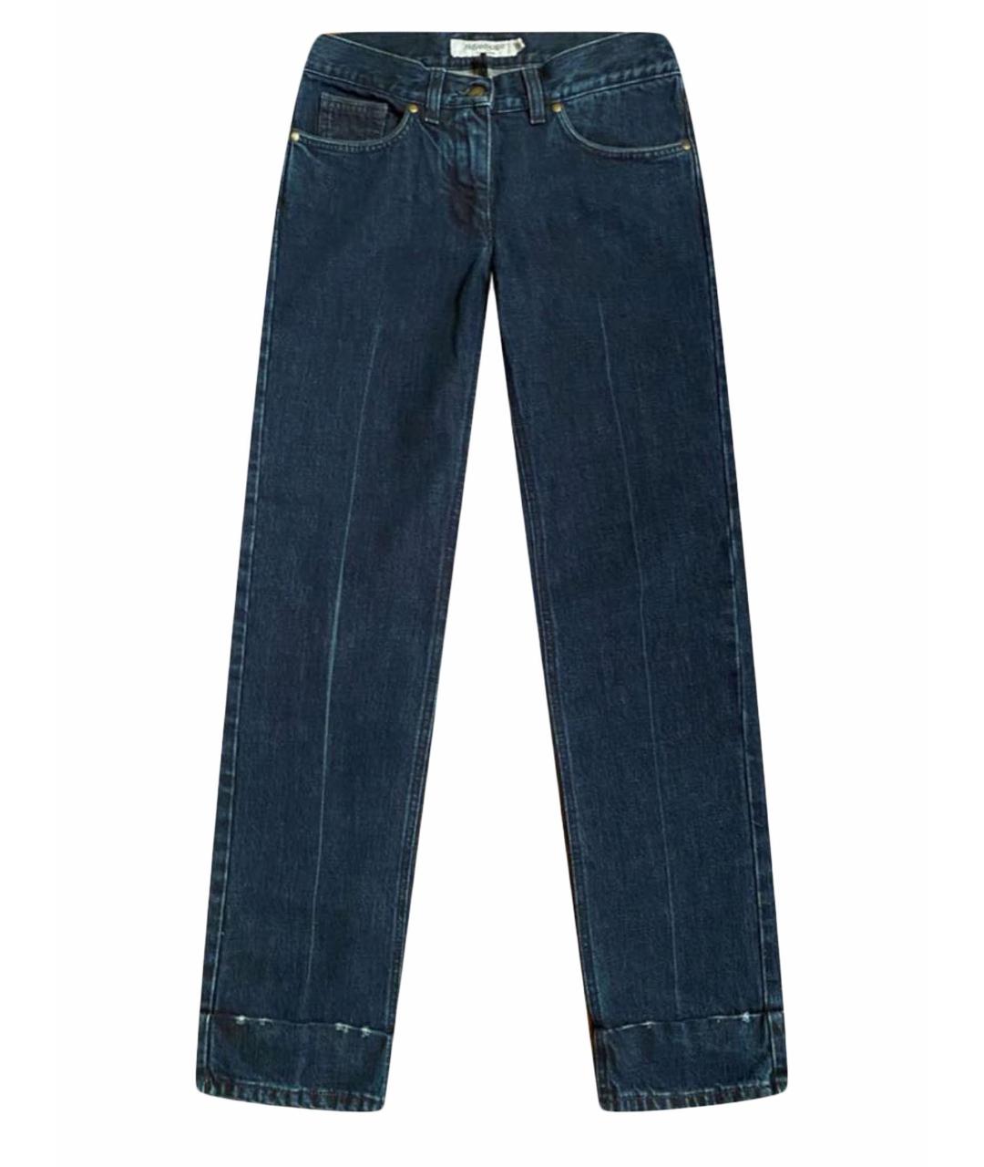 YVES SAINT LAURENT VINTAGE Темно-синие прямые джинсы, фото 1